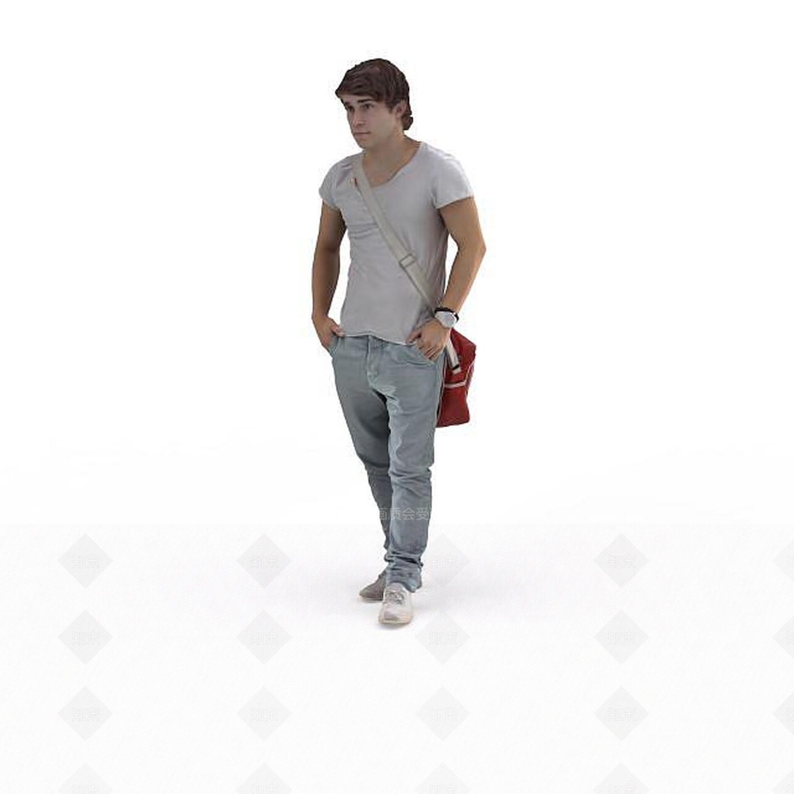 现代插兜男子3D模型下载【ID:1196709849】