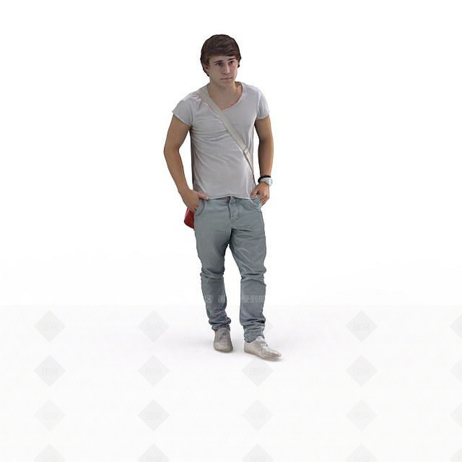 现代插兜男子3D模型下载【ID:1196709849】