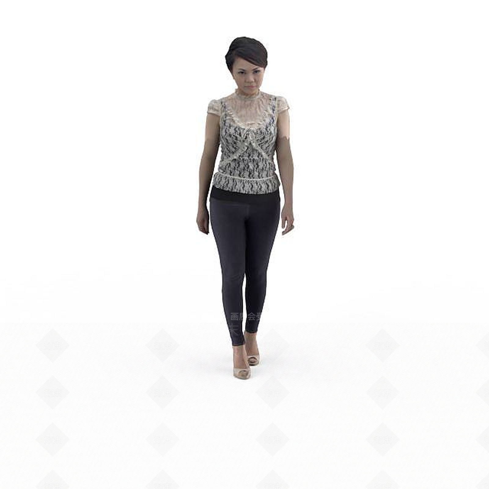 现代亚洲女人3D模型下载【ID:1196710003】