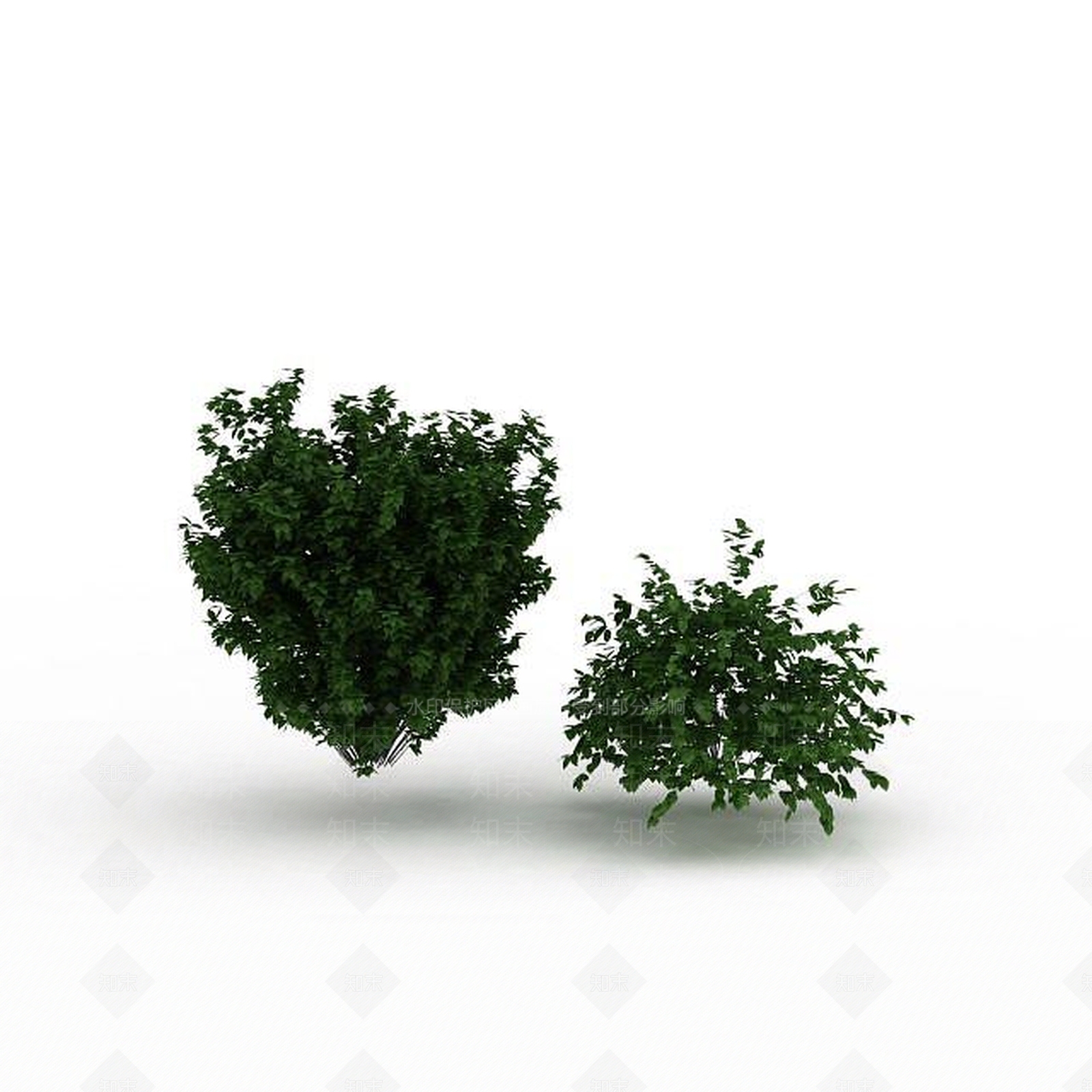 现代灌木丛3D模型下载【ID:1196710212】