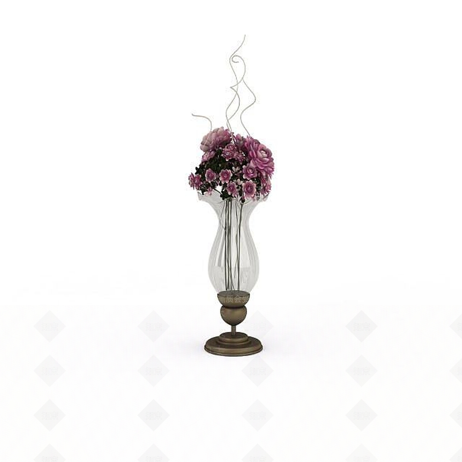 现代花瓶插花3D模型下载【ID:1196710401】