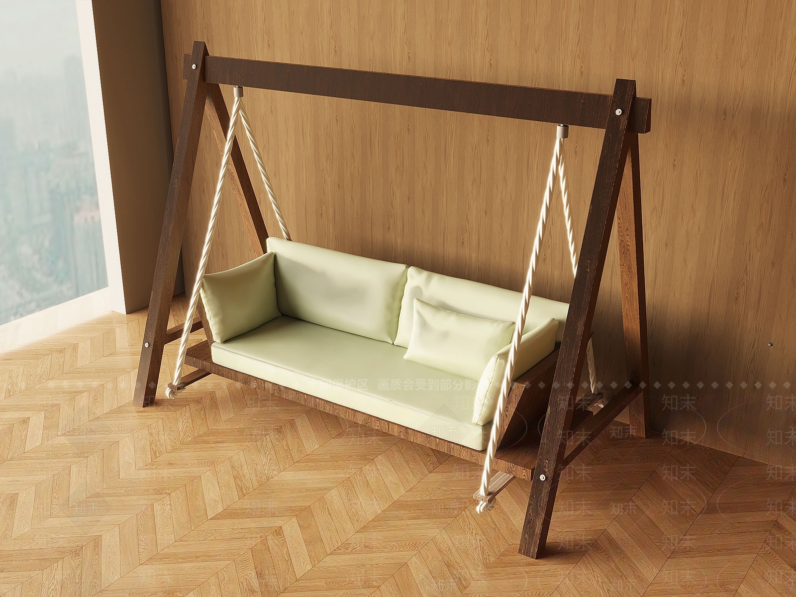 中古秋千SU模型下载【ID:1196710641】