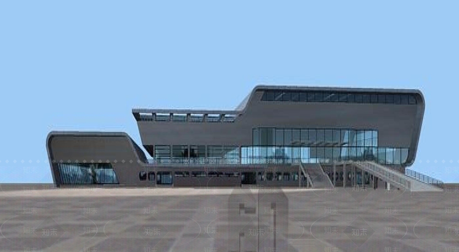现代体育馆外观3D模型下载【ID:1196710718】