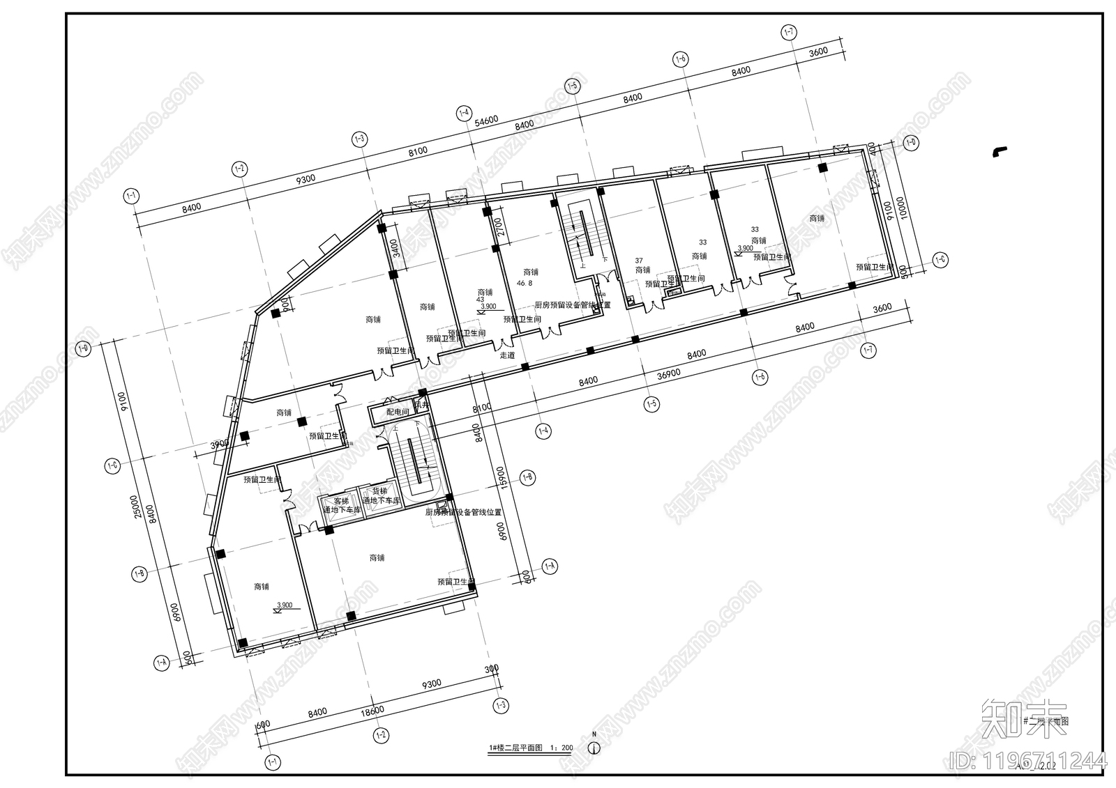 现代商业街cad施工图下载【ID:1196711244】