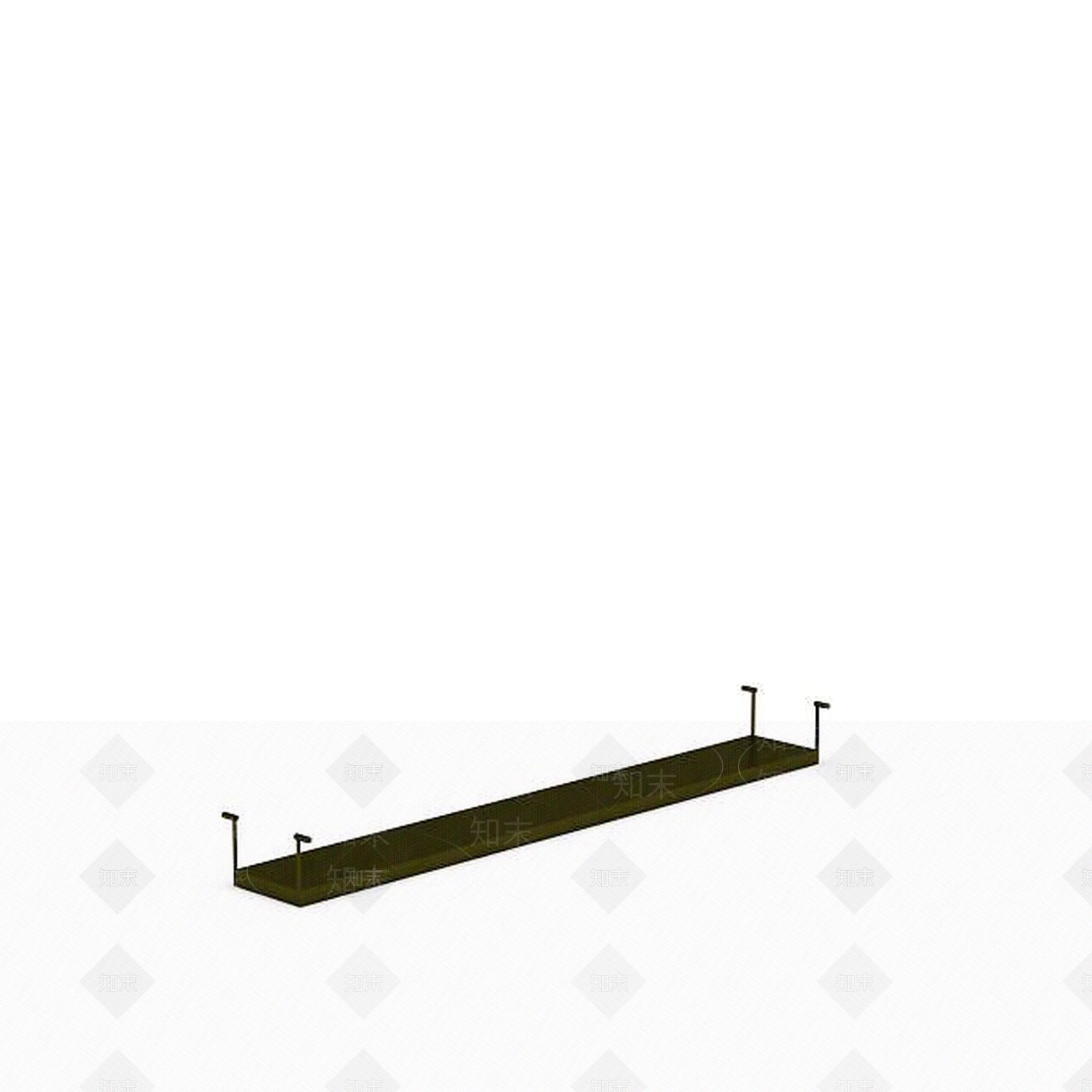 现代简易长桌3D模型下载【ID:1196711979】