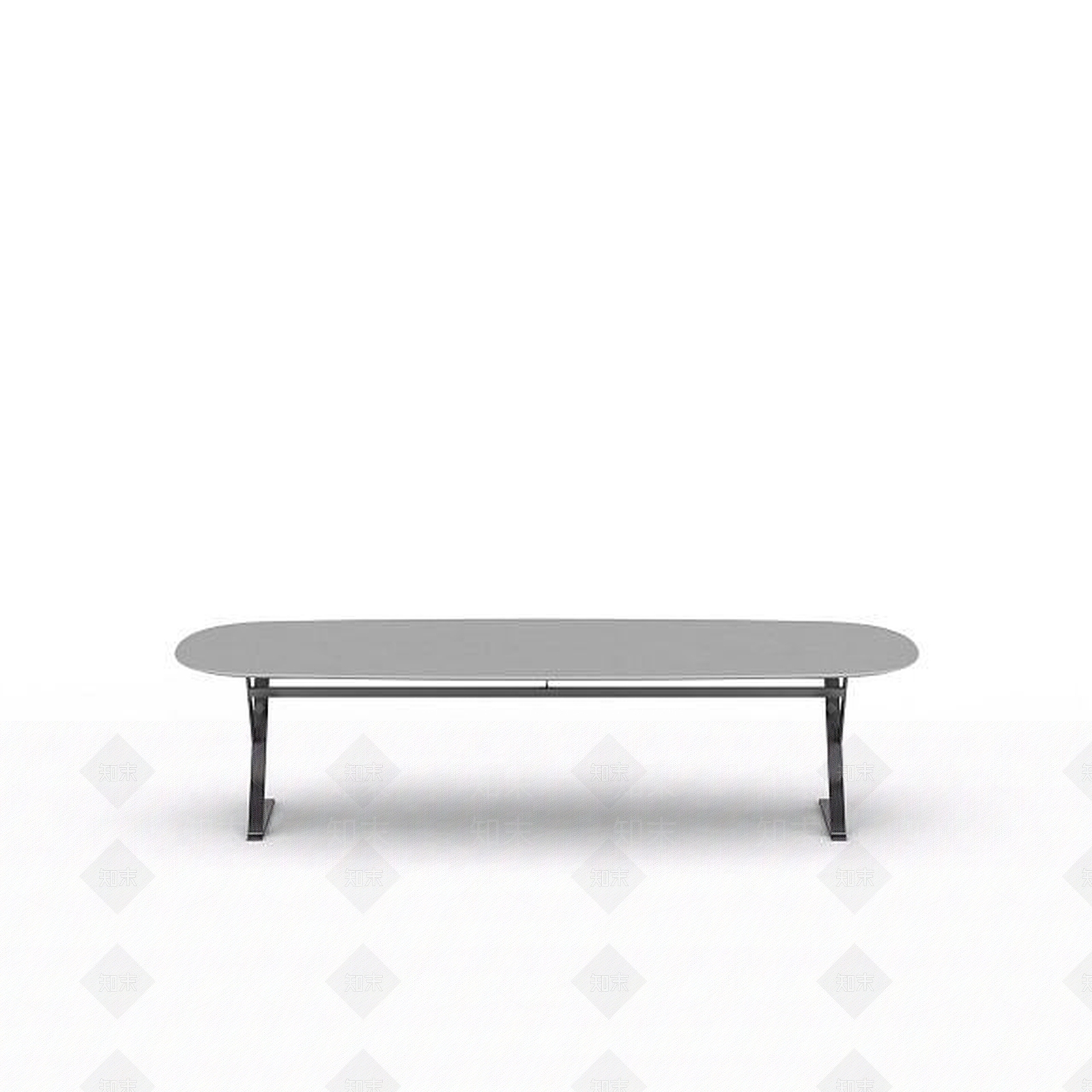 现代椭圆木桌3D模型下载【ID:1196714791】