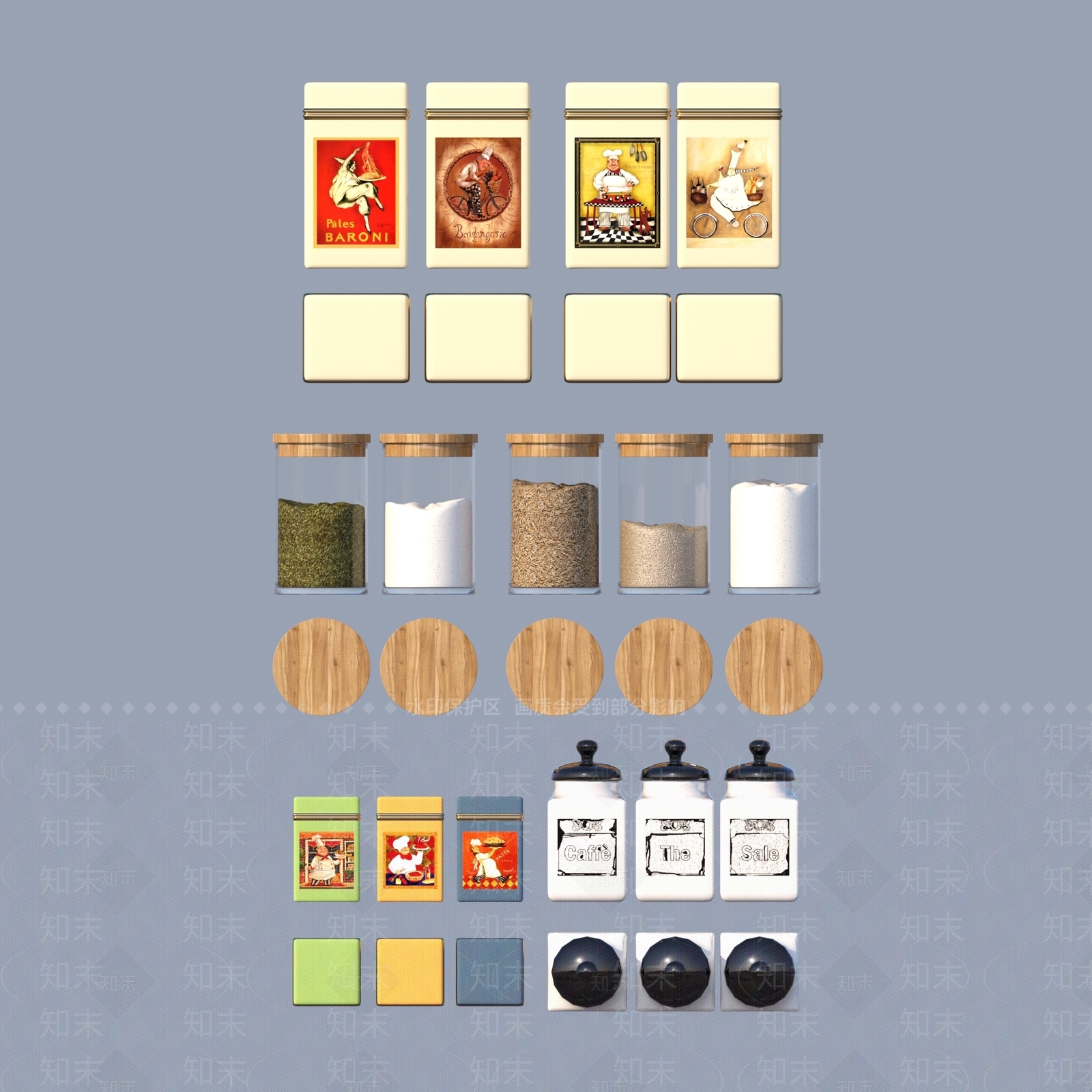 厨房用品3D模型下载【ID:1196715560】