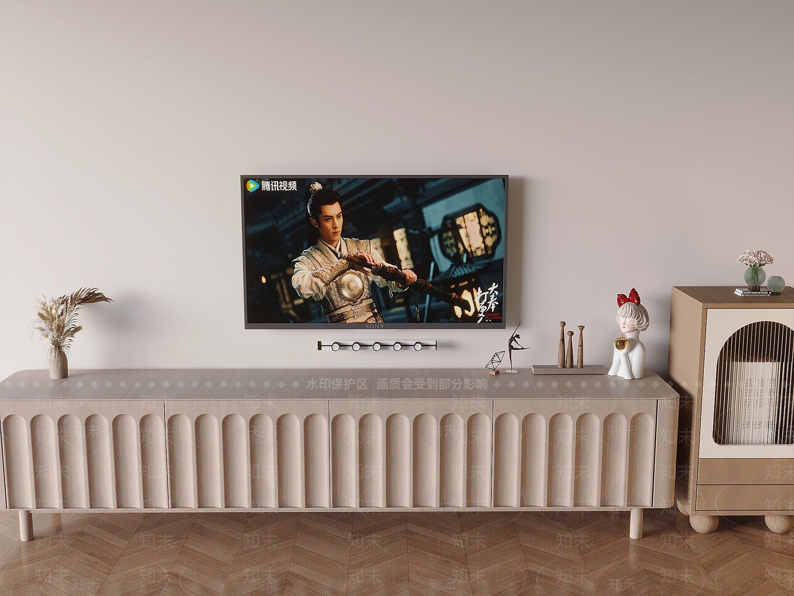 现代电视柜3D模型下载【ID:1196715781】