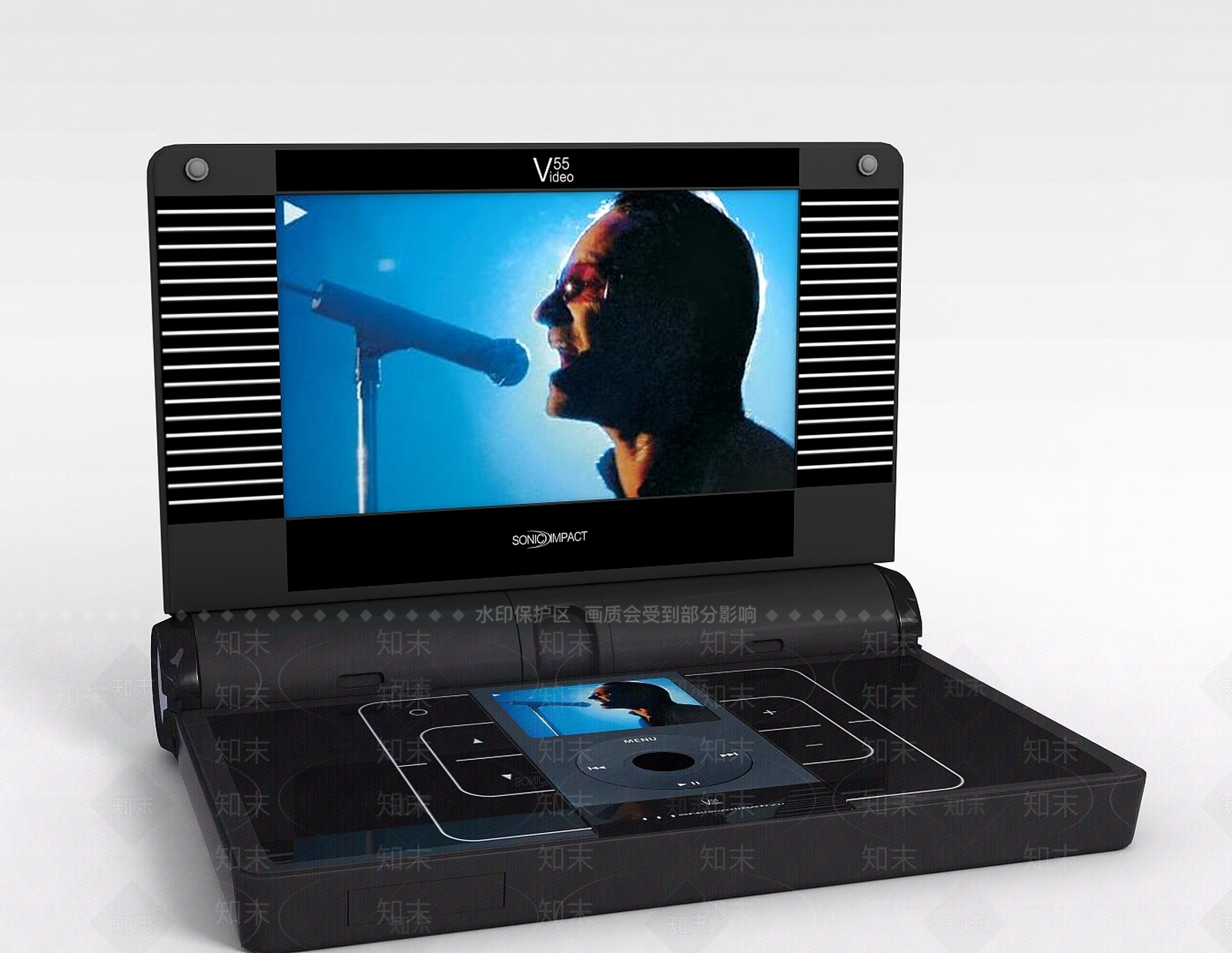 现代黑色音响设备3D模型下载【ID:1196716238】