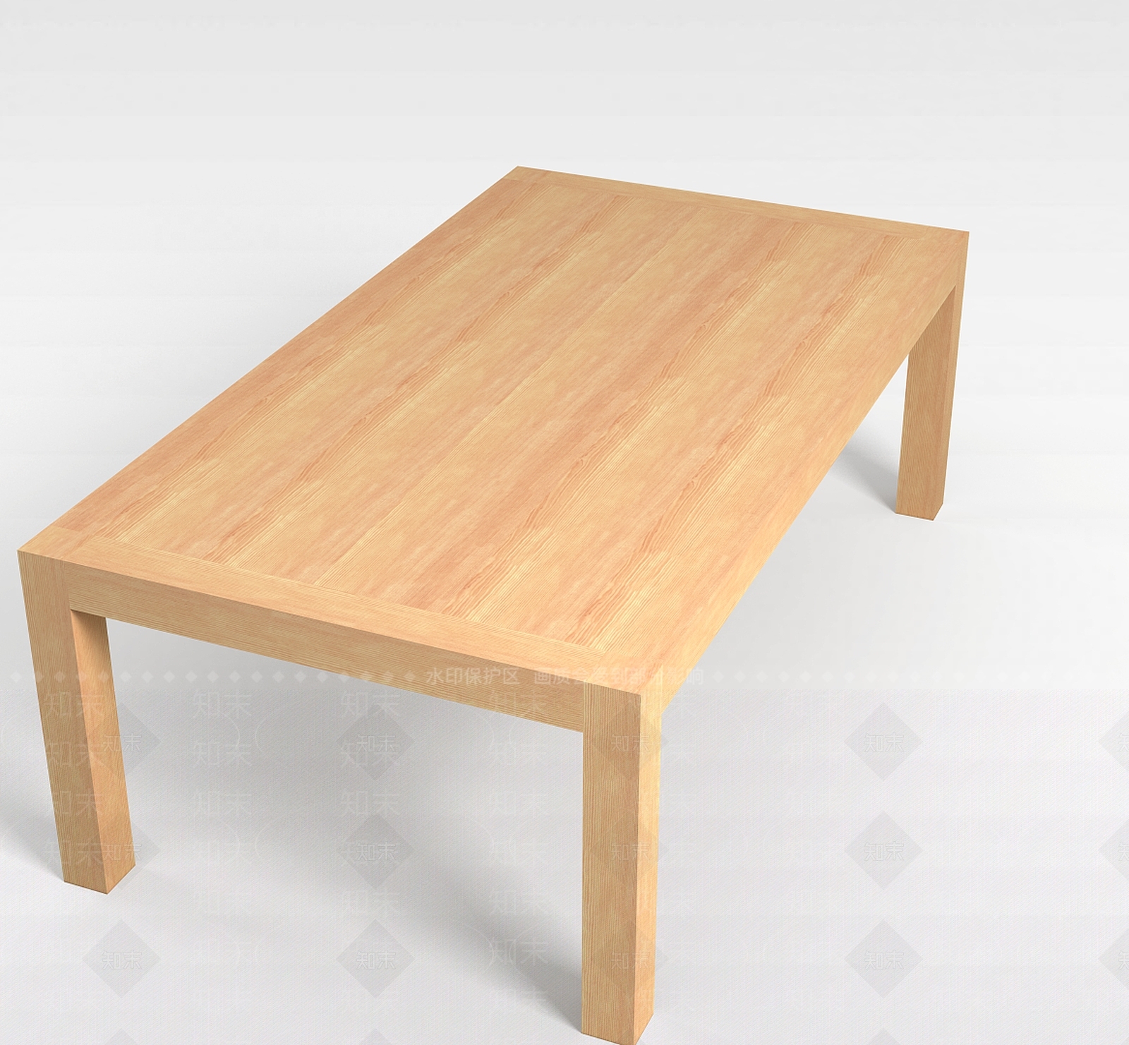现代原色方桌3D模型下载【ID:1196716479】