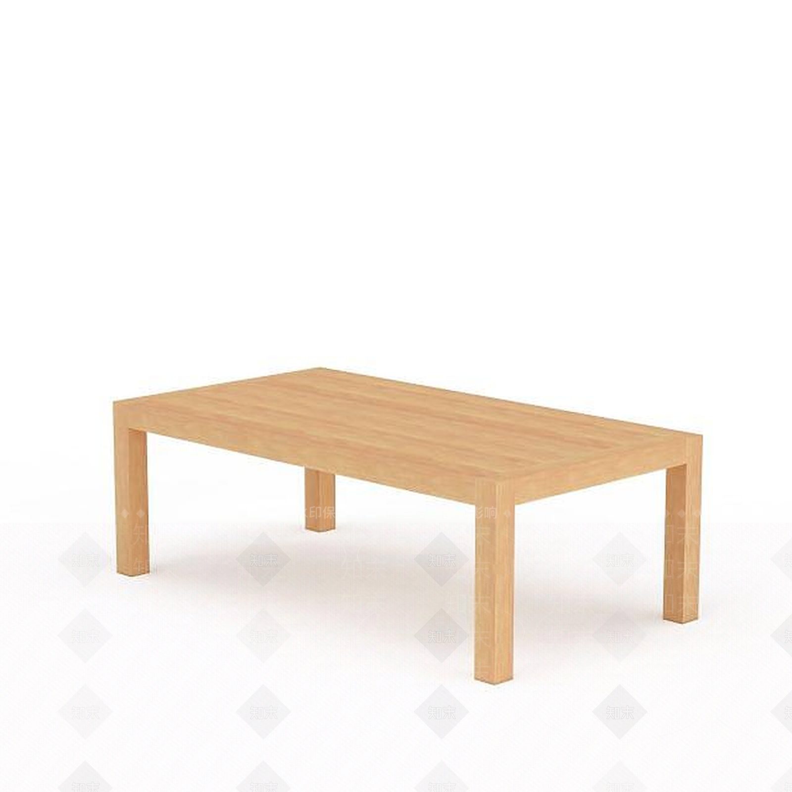 现代原色方桌3D模型下载【ID:1196716479】