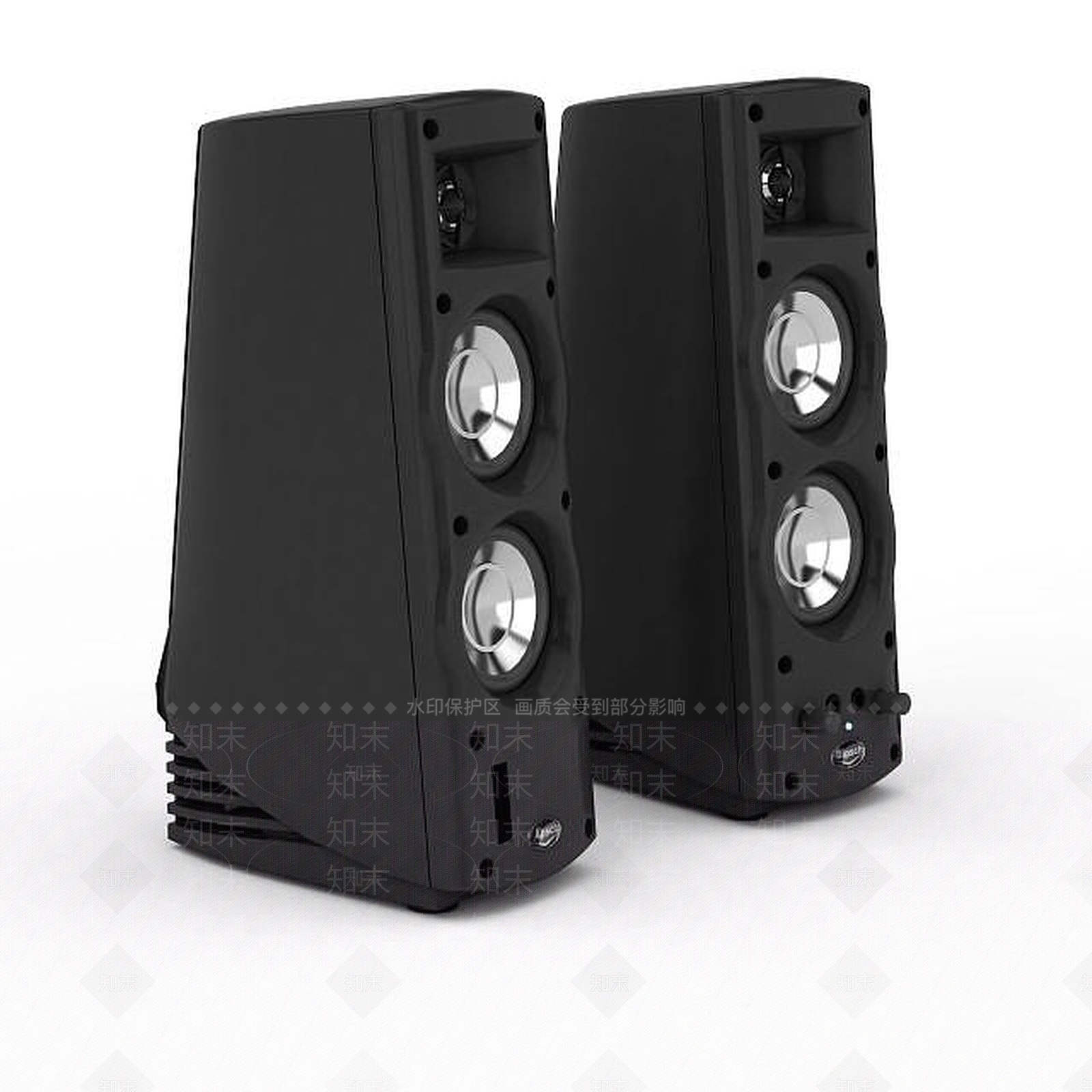 现代黑色音响组合3D模型下载【ID:1196716640】