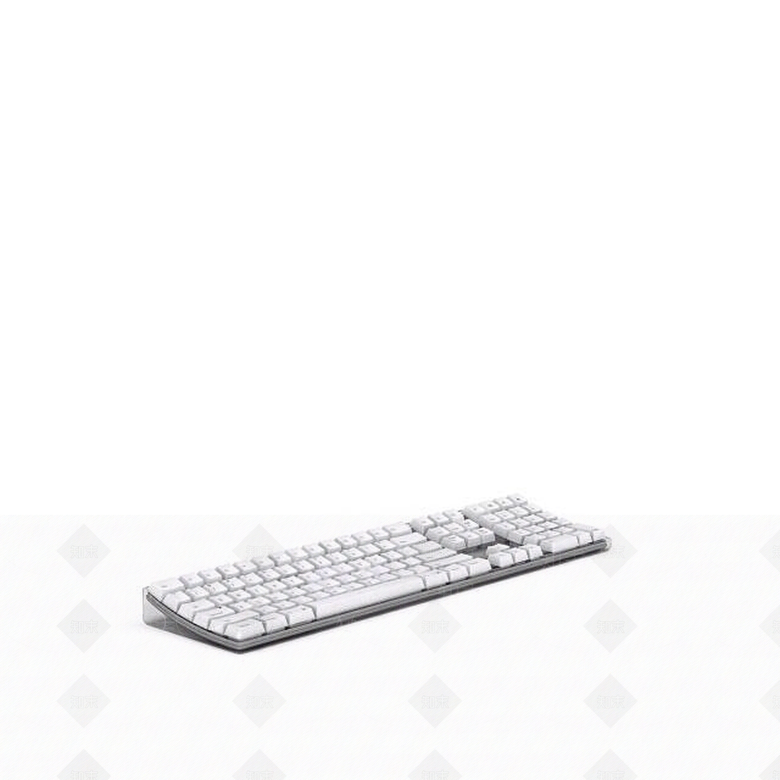 现代白色键盘3D模型下载【ID:1196716972】