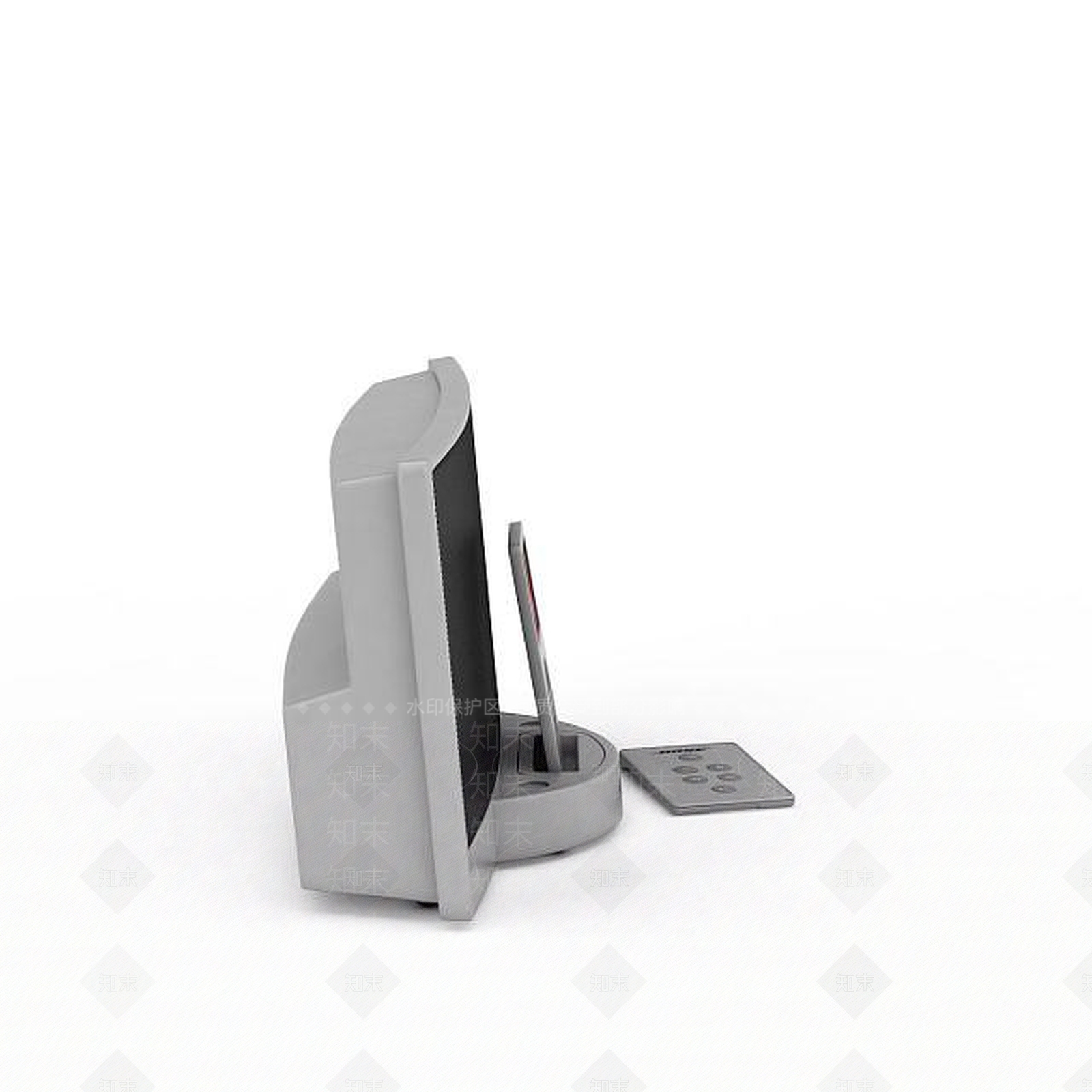 现代灰色mp4音响3D模型下载【ID:1196717483】