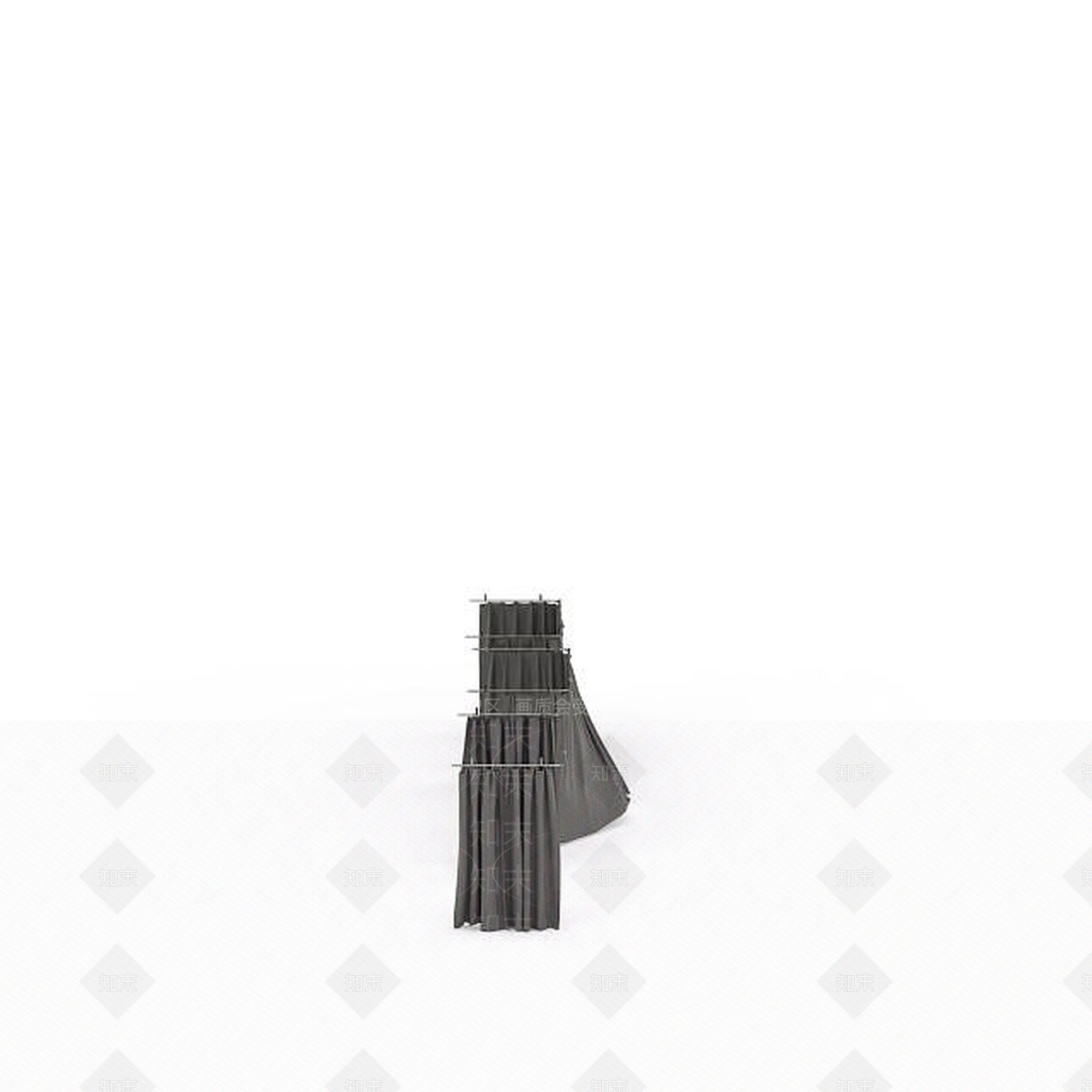现代窗帘组合3D模型下载【ID:1196718567】