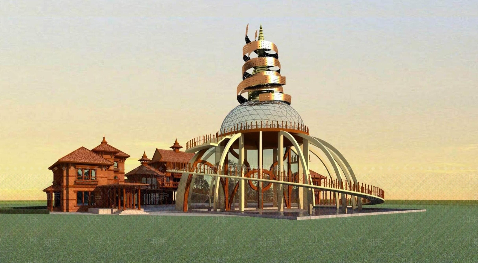 欧式展览馆3D模型下载【ID:1196719681】