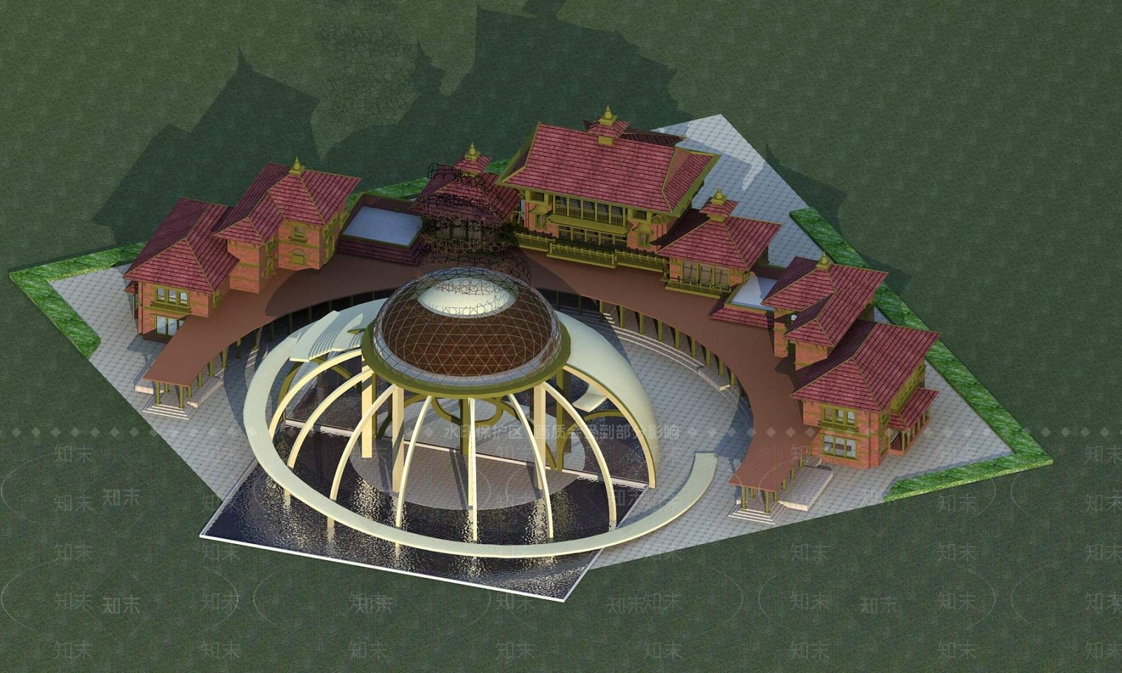 欧式展览馆3D模型下载【ID:1196719681】