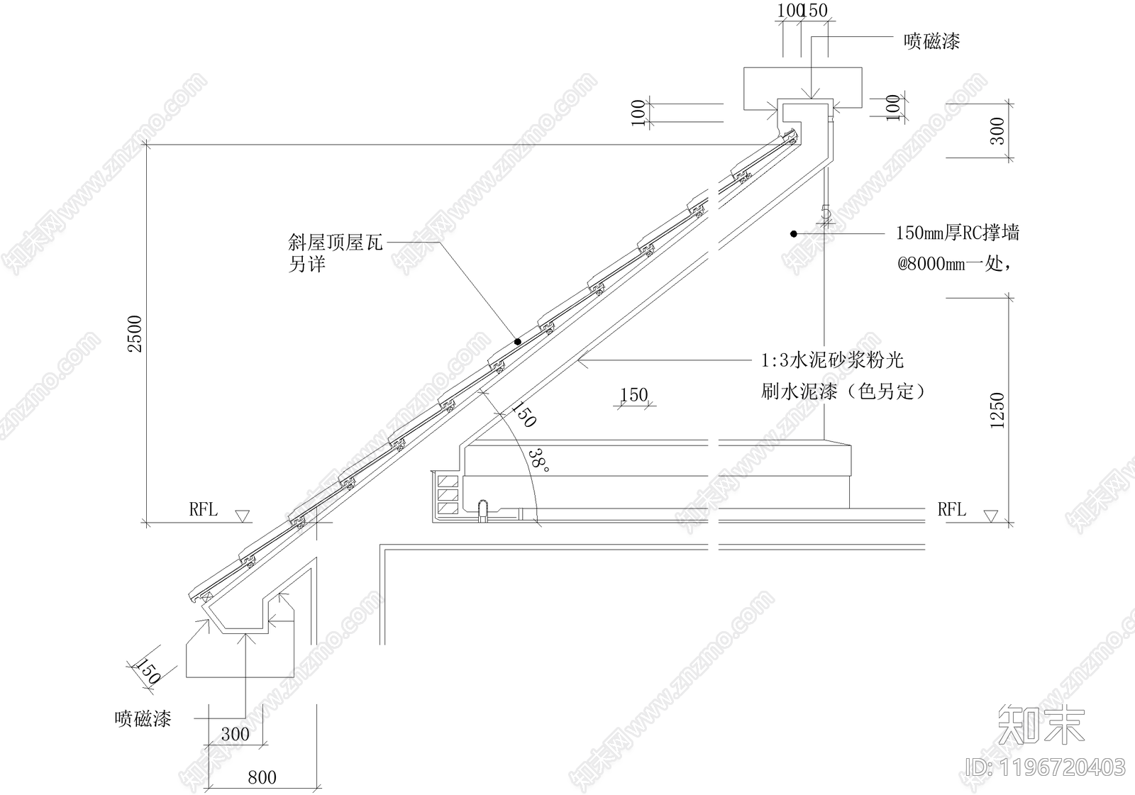 屋顶施工图下载【ID:1196720403】