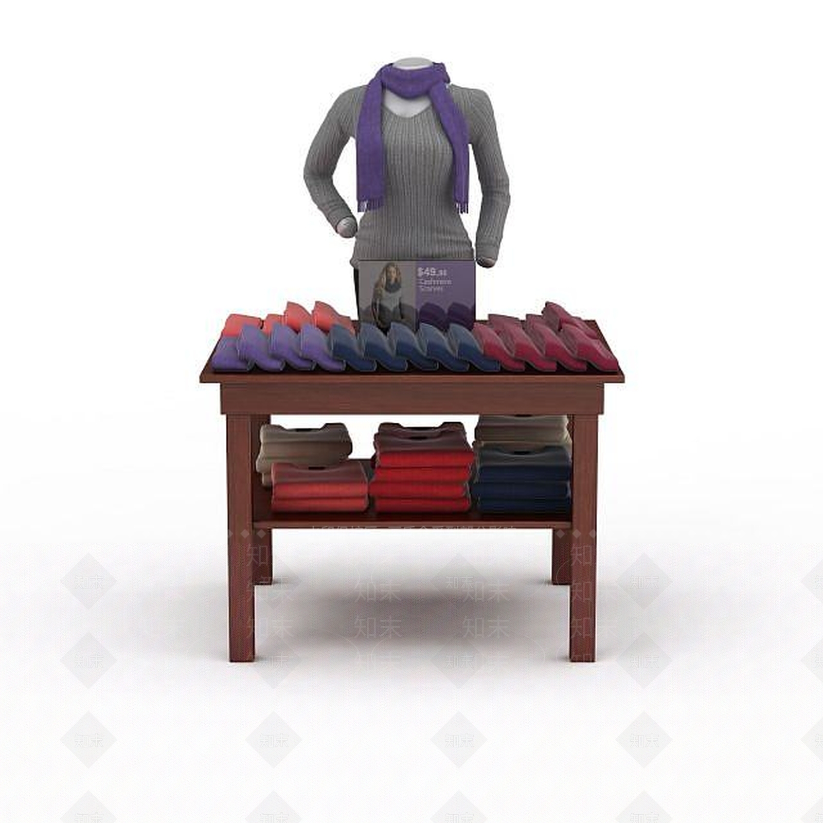 现代女式围巾3D模型下载【ID:1196720829】