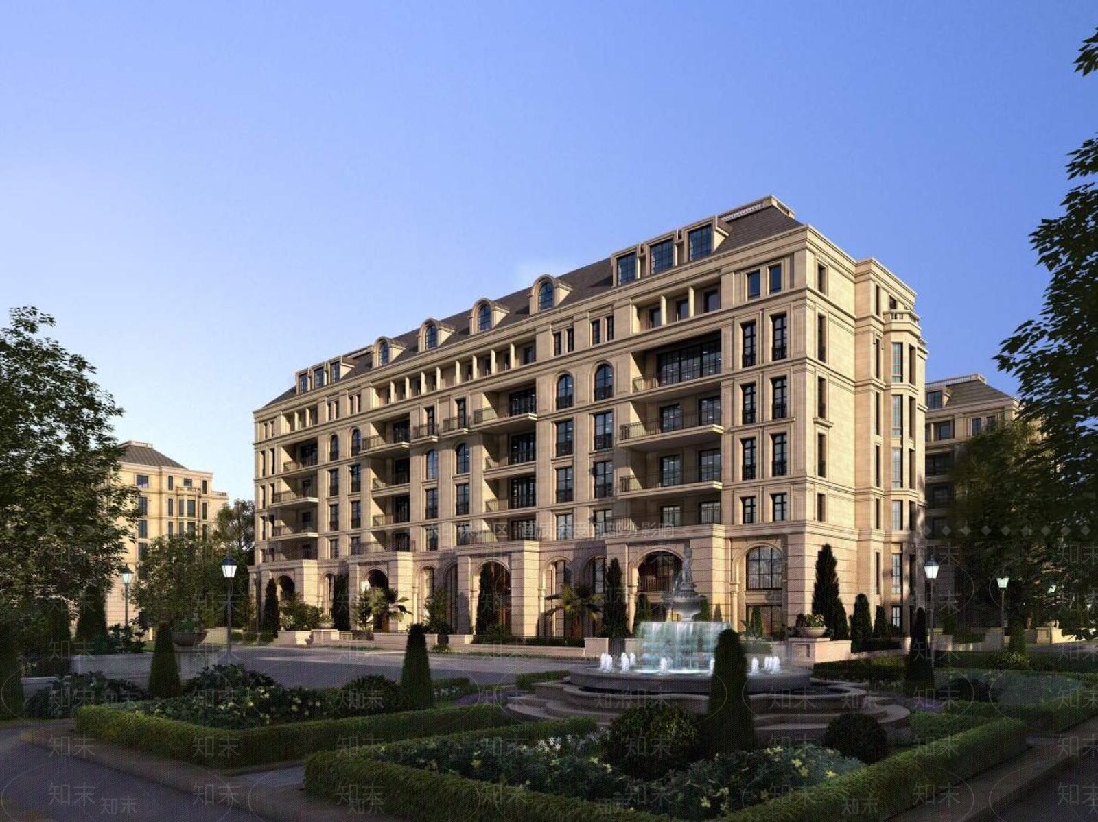 欧式小高层住宅楼3D模型下载【ID:1196721430】