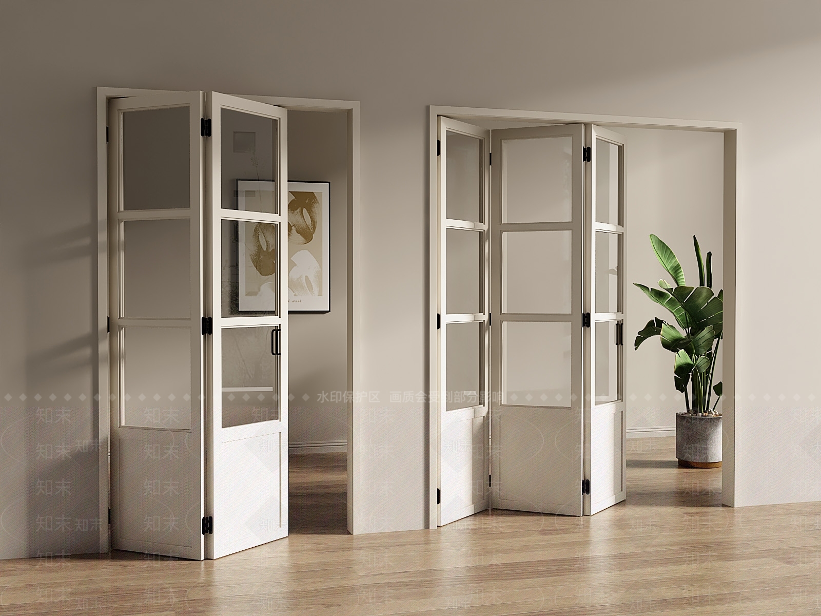 美式法式折叠门3D模型下载【ID:1196721756】