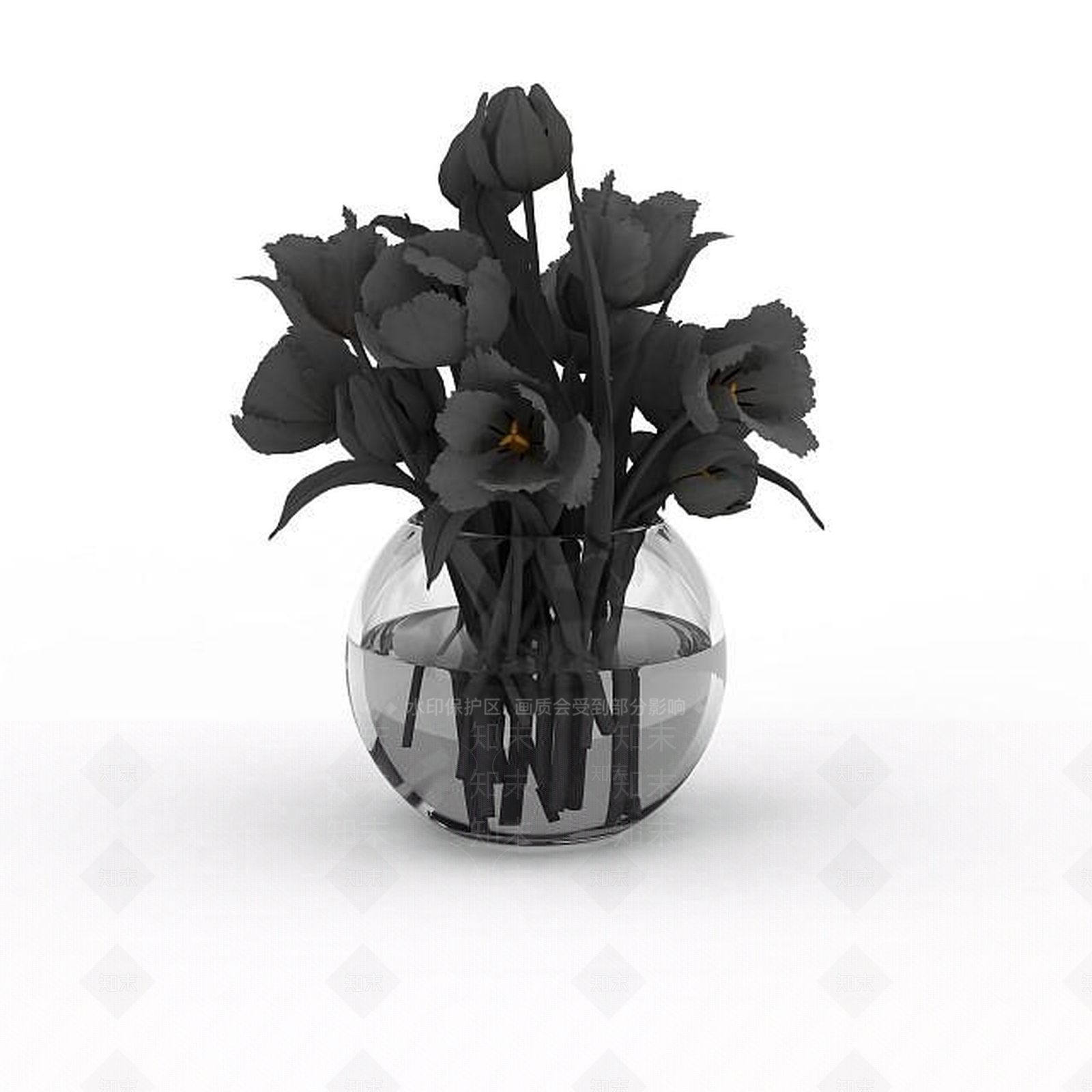 现代塑料花摆件3D模型下载【ID:1196721548】
