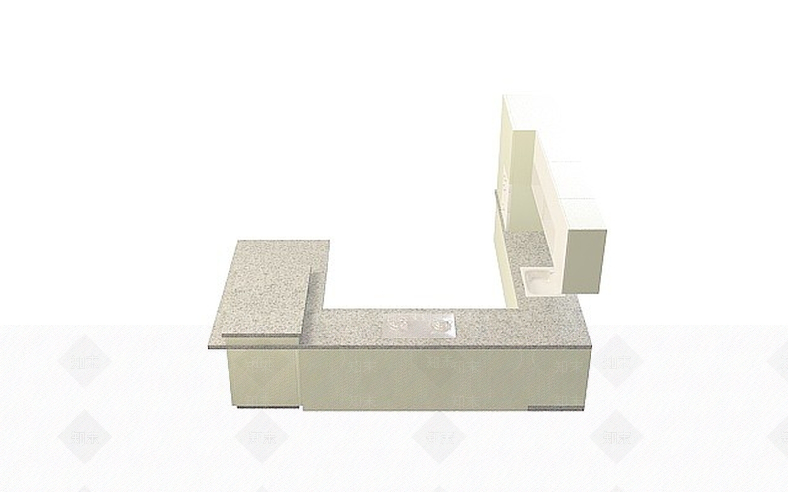 现代厨房组合3D模型下载【ID:1196721888】