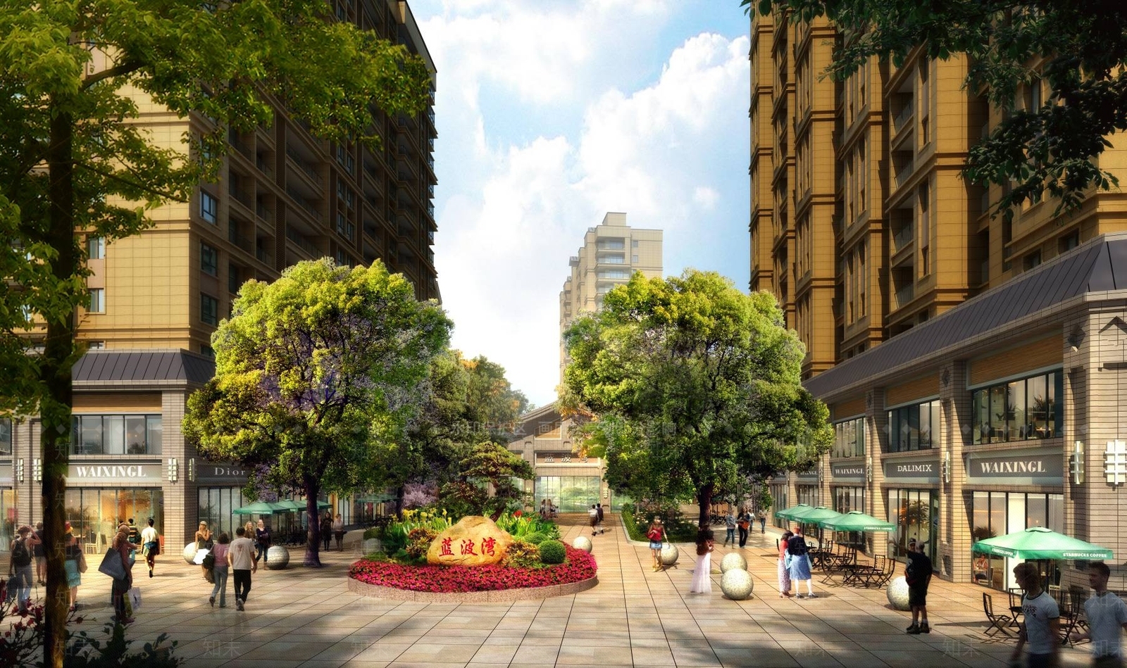 现代小高层住宅楼3D模型下载【ID:1196722091】