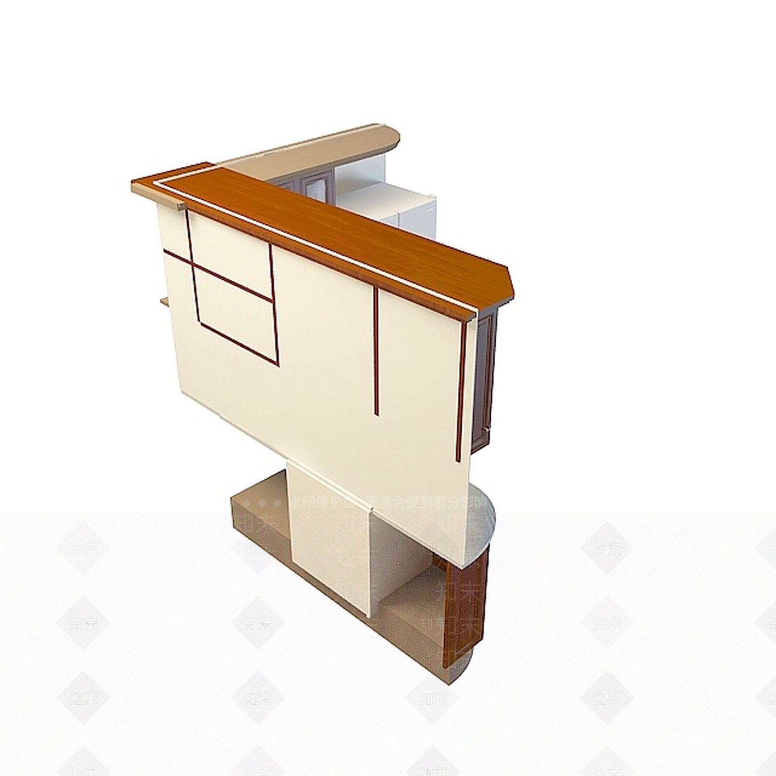 现代厨房豪华橱柜3D模型下载【ID:1196722407】