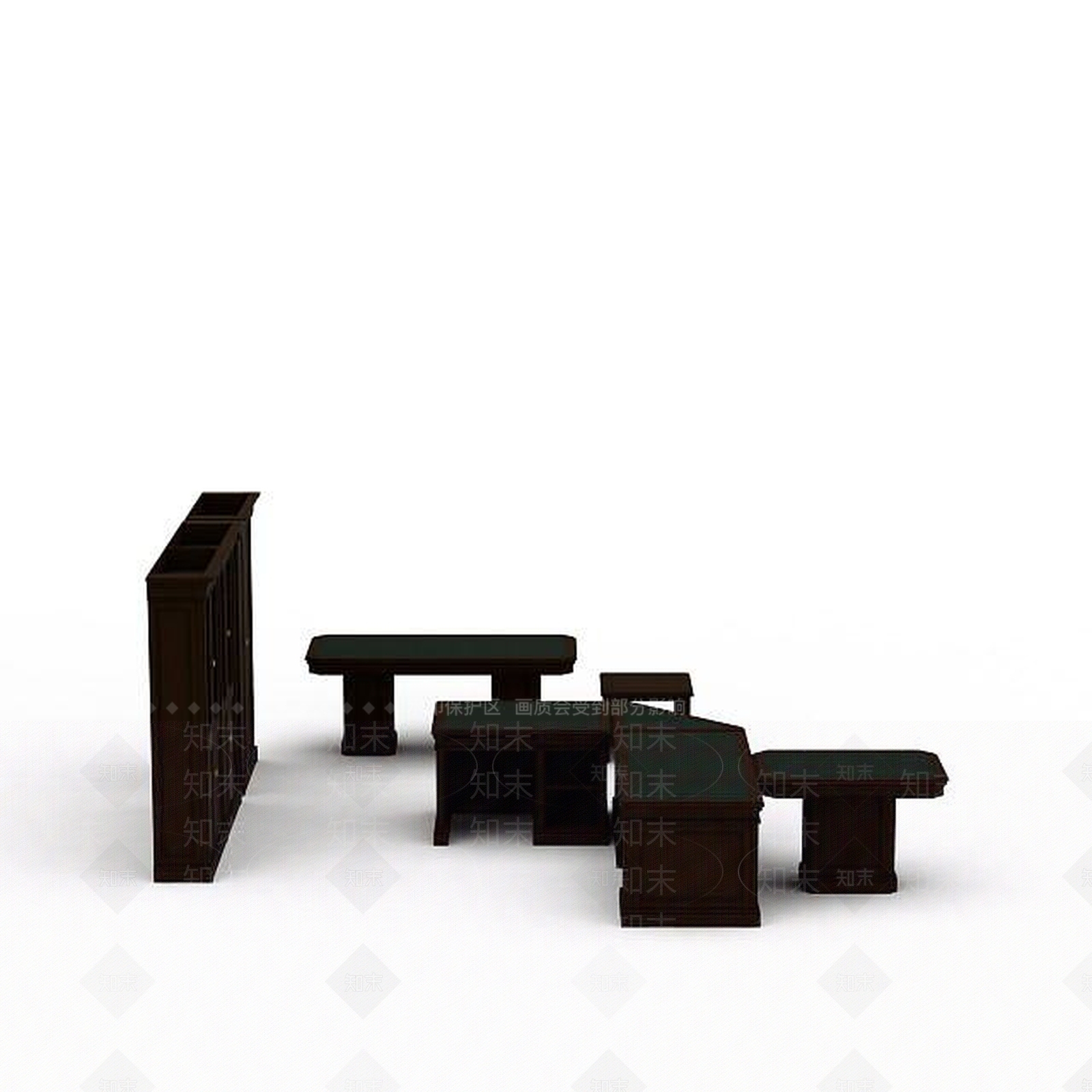 现代典雅桌椅组合3D模型下载【ID:1196722795】
