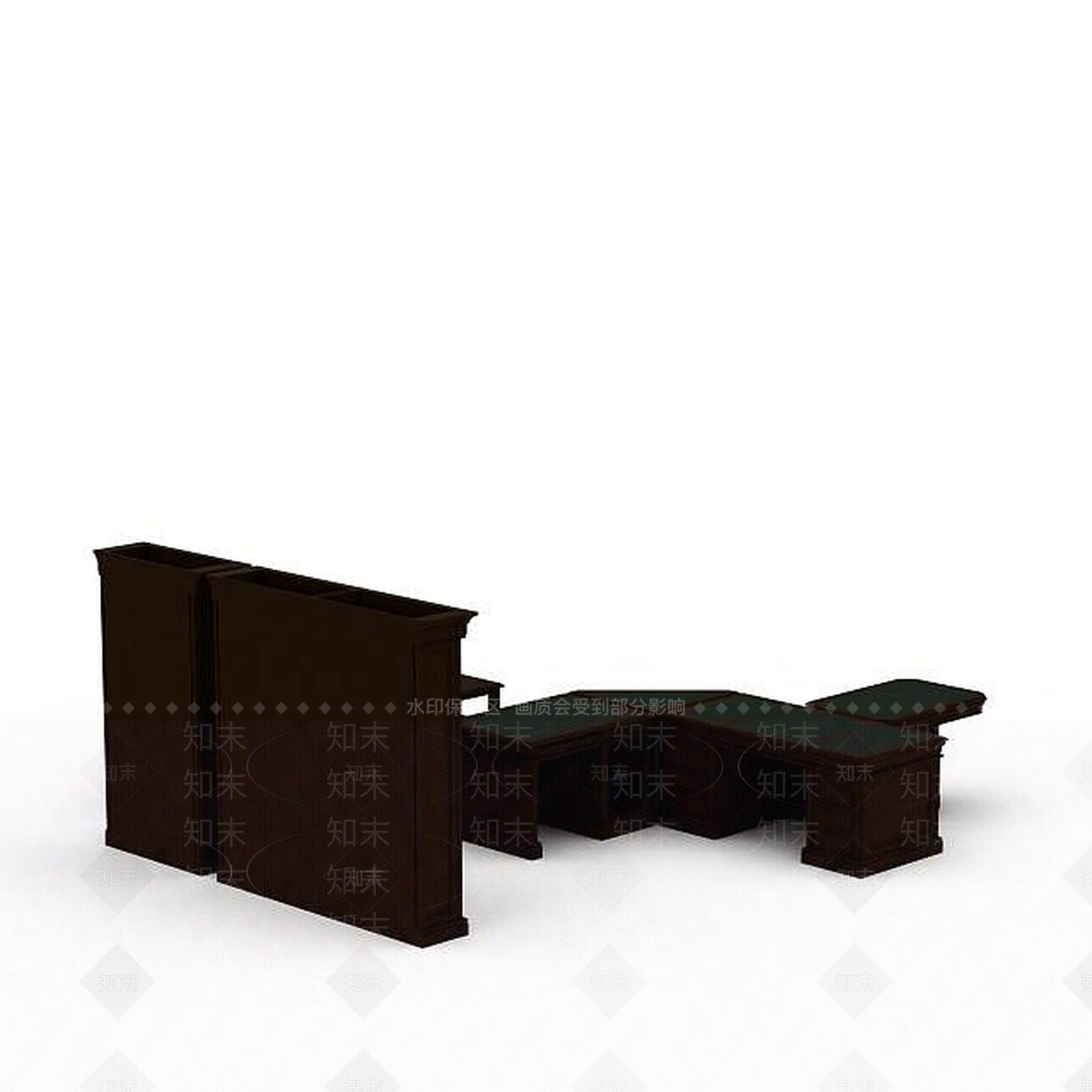 现代典雅桌椅组合3D模型下载【ID:1196722795】