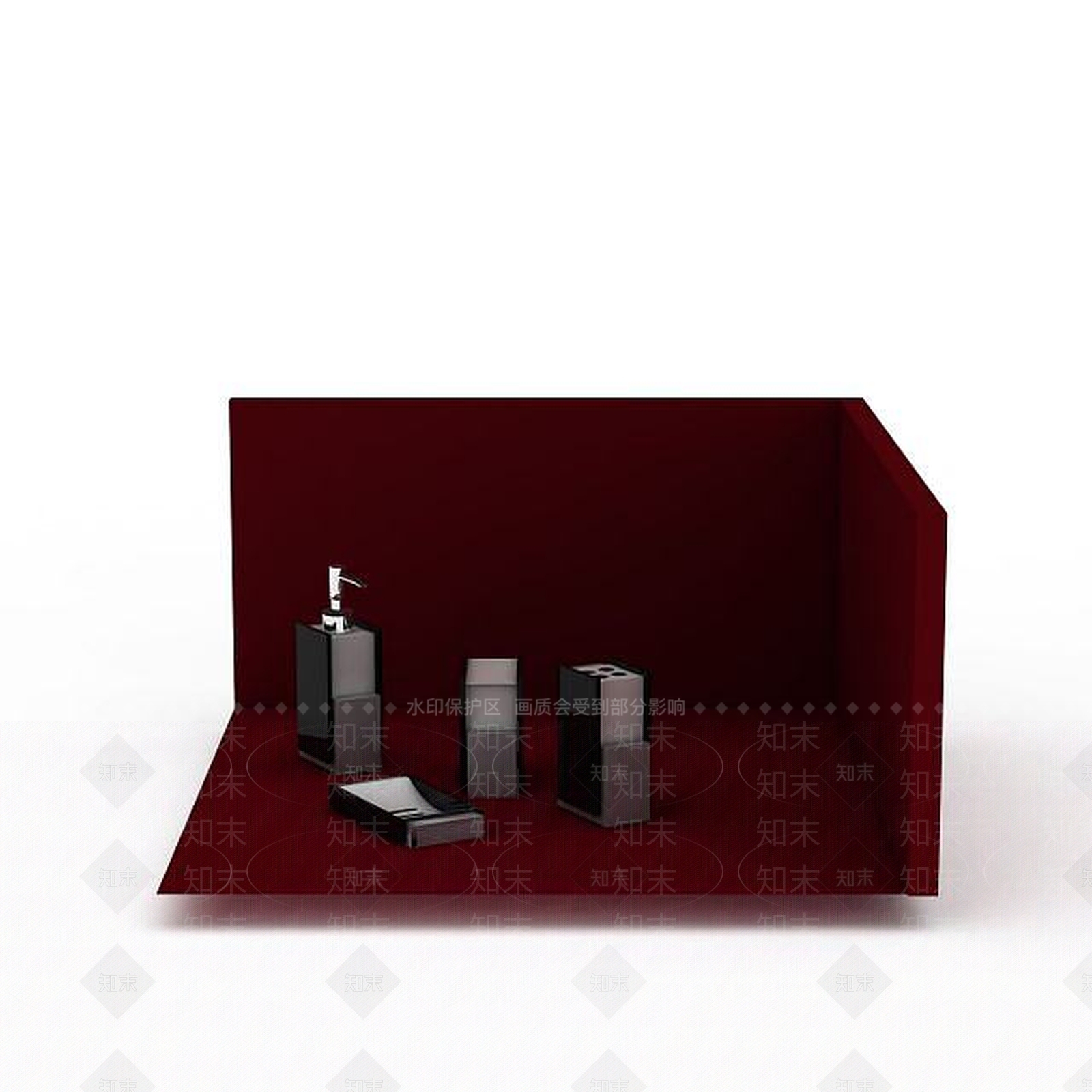 现代沐浴用品3D模型下载【ID:1196723145】