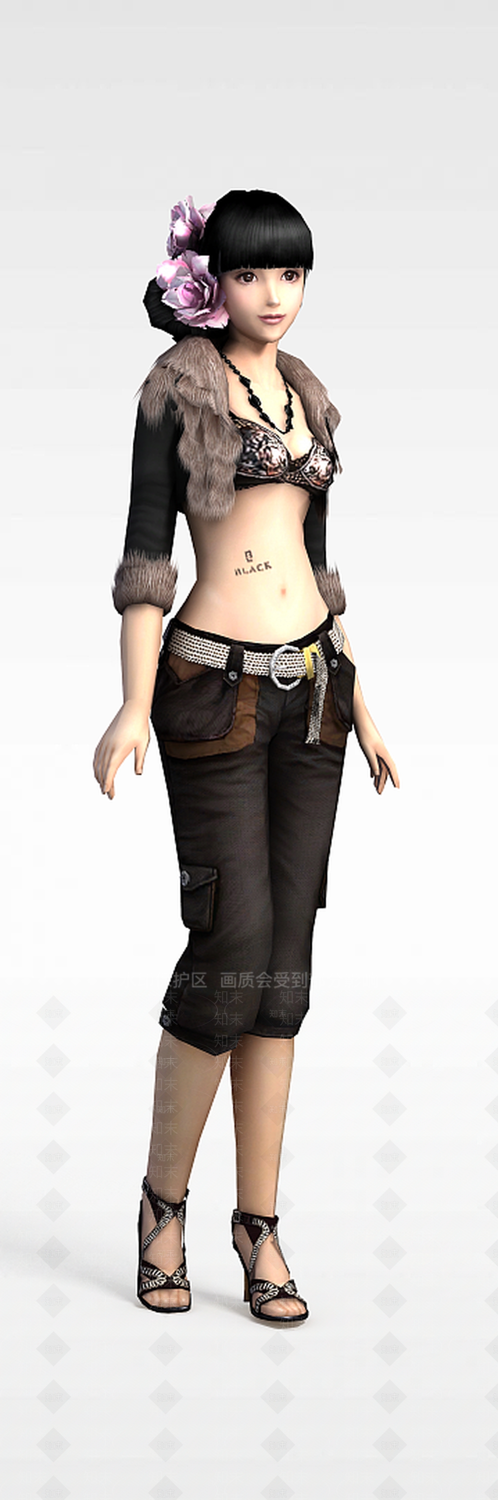 现代时尚美女3D模型下载【ID:1196723673】