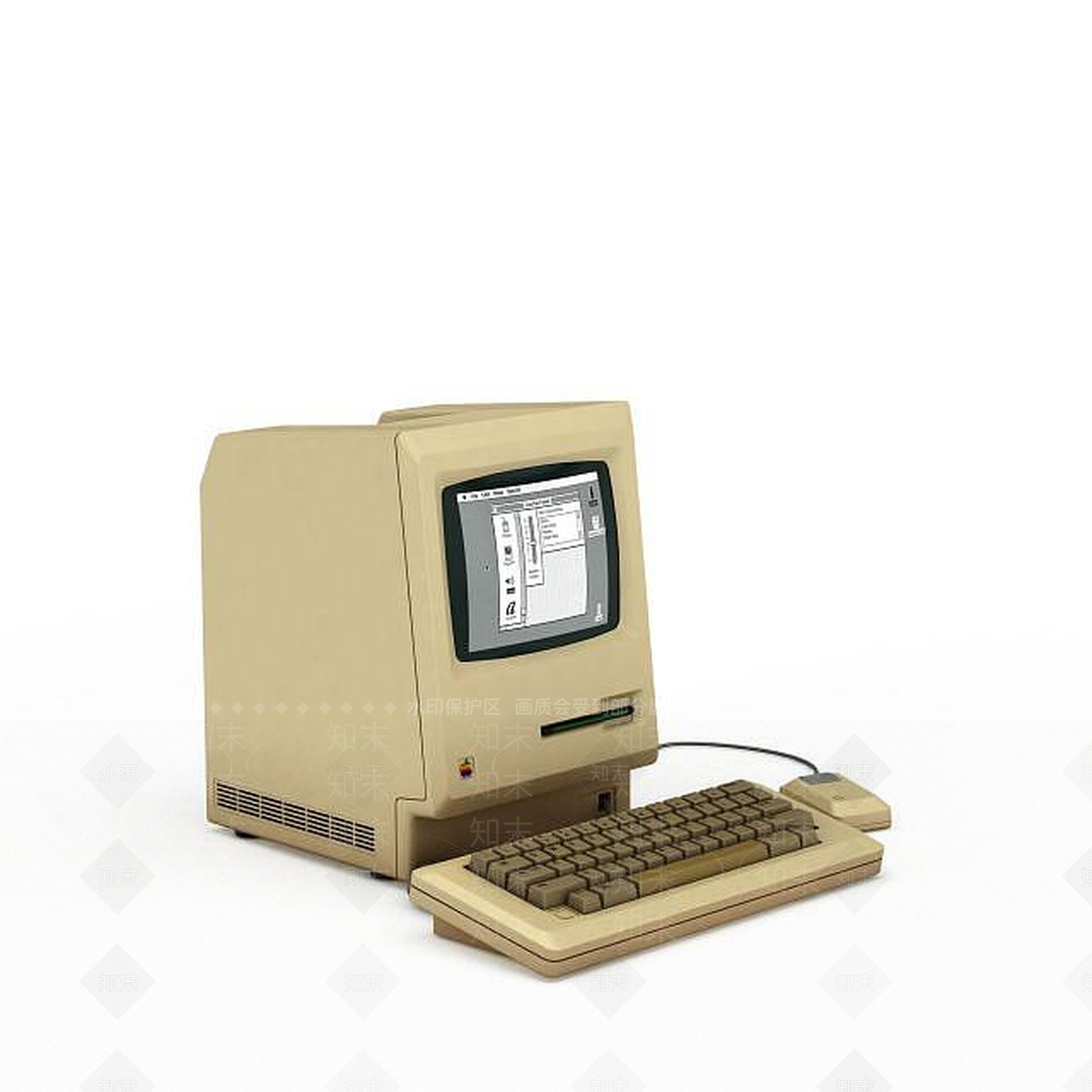 现代老式电脑3D模型下载【ID:1196725150】