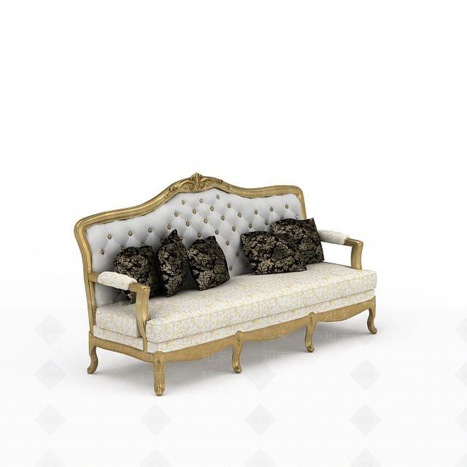 欧式古典欧式豪华沙发3D模型下载【ID:1196726591】