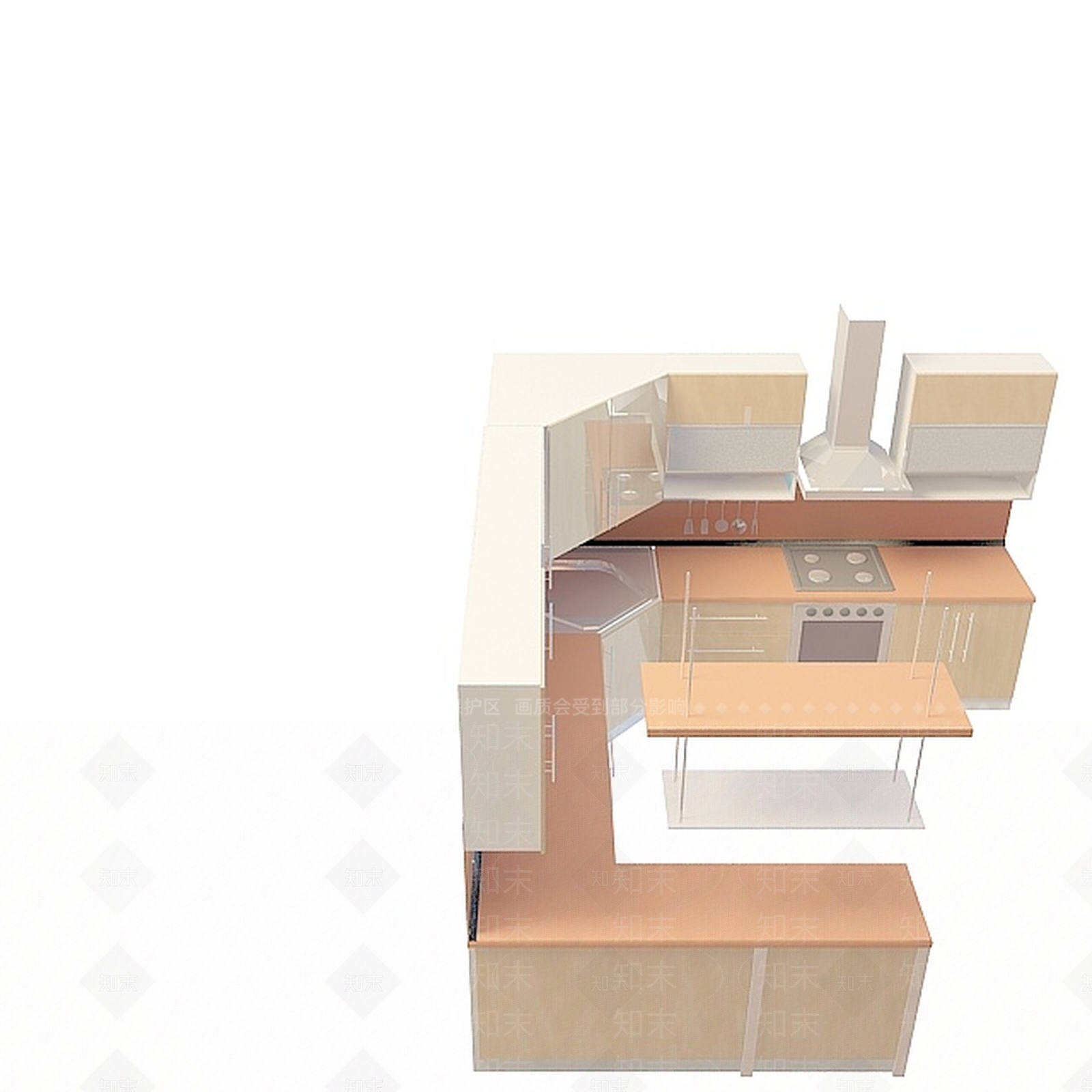 现代化橱柜3D模型下载【ID:1196728997】