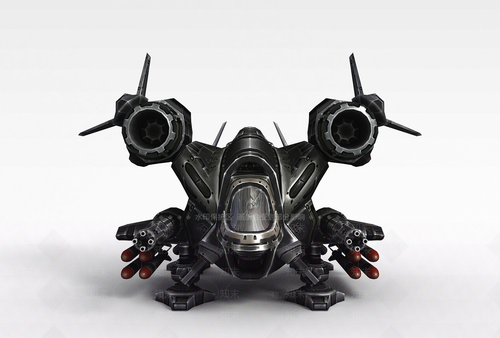 现代黑色玩具飞机3D模型下载【ID:1196729676】