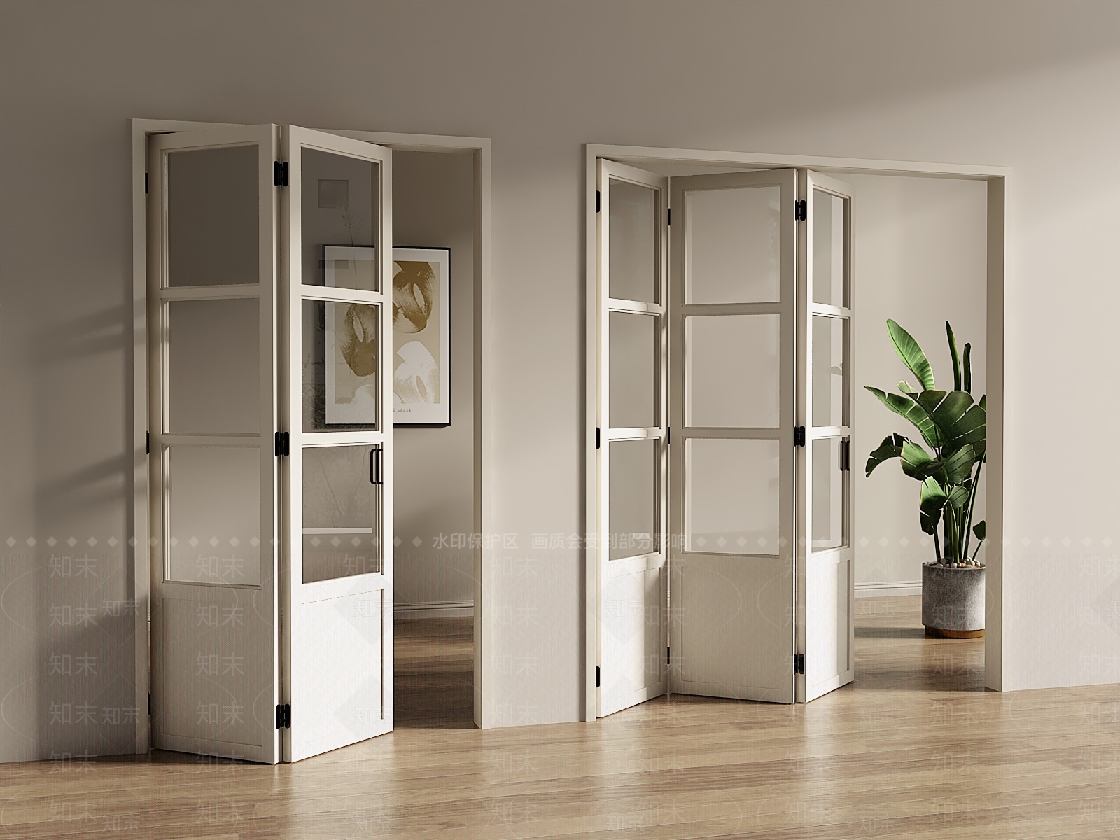 美式法式折叠门SU模型下载【ID:1196730866】