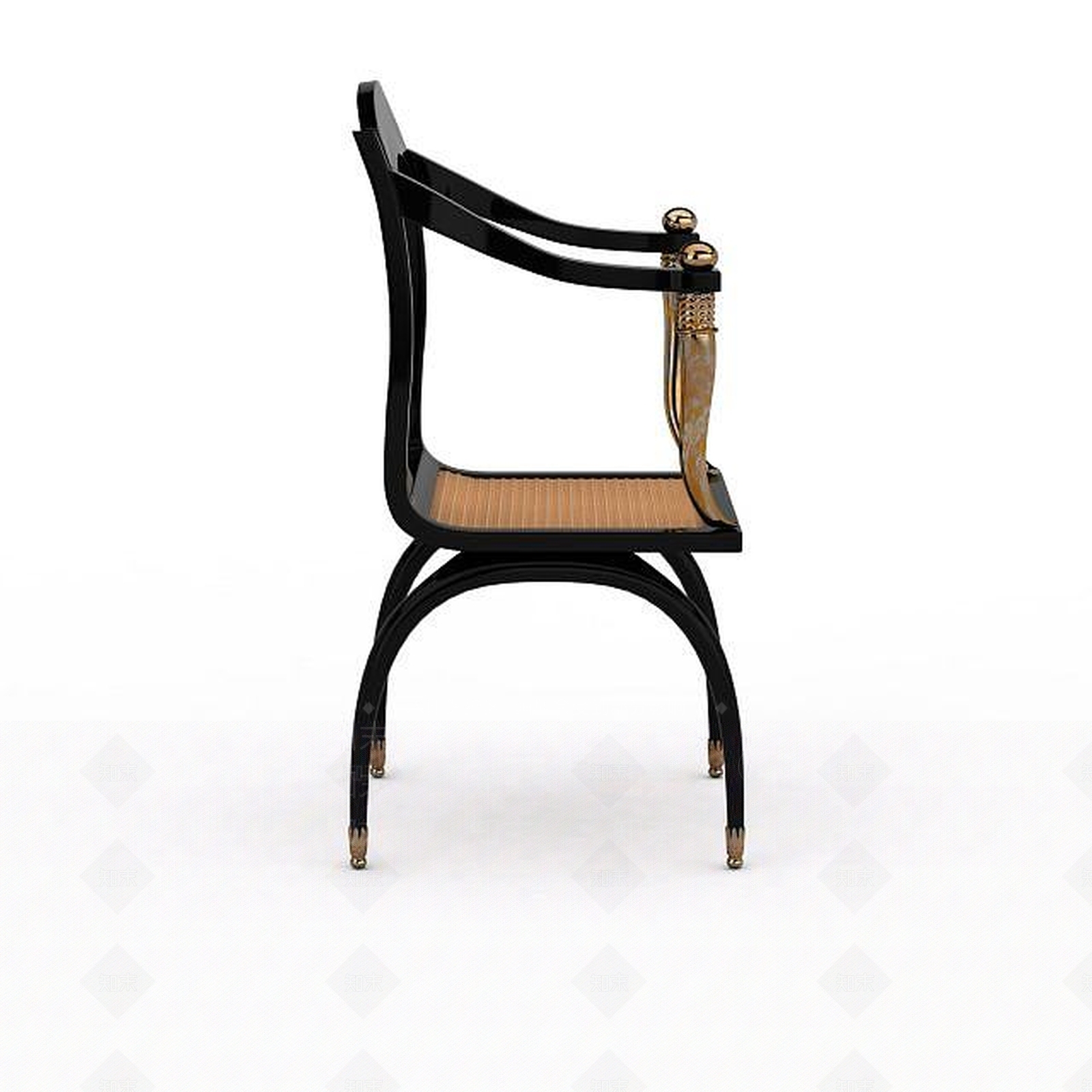 现代简约复古椅子3D模型下载【ID:1196731442】
