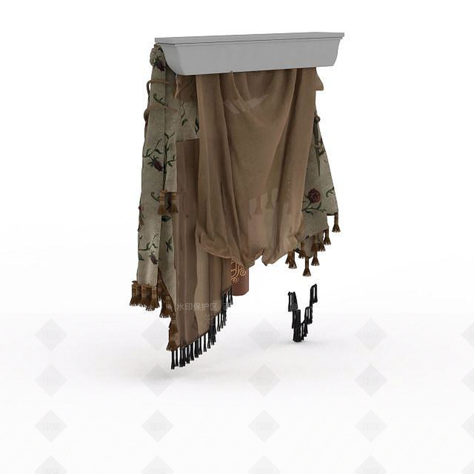 现代毛呢雕花围巾3D模型下载【ID:1196731503】