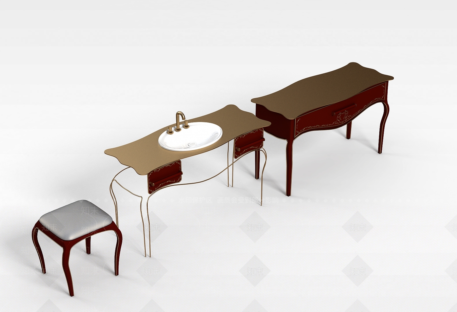 欧式古典欧式家具3D模型下载【ID:1196731954】