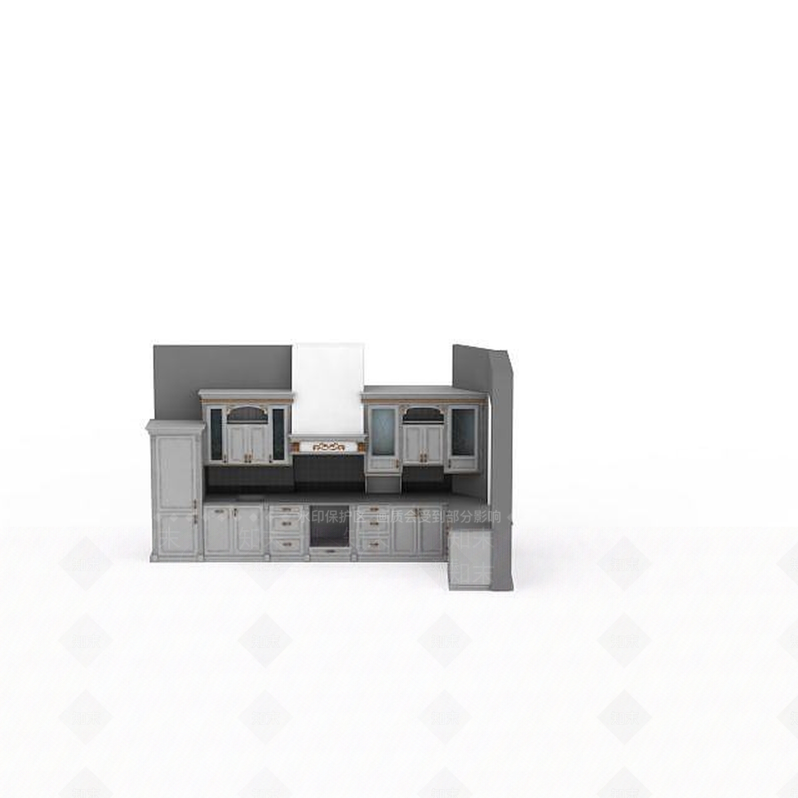 欧式古典欧式厨房3D模型下载【ID:1196732597】