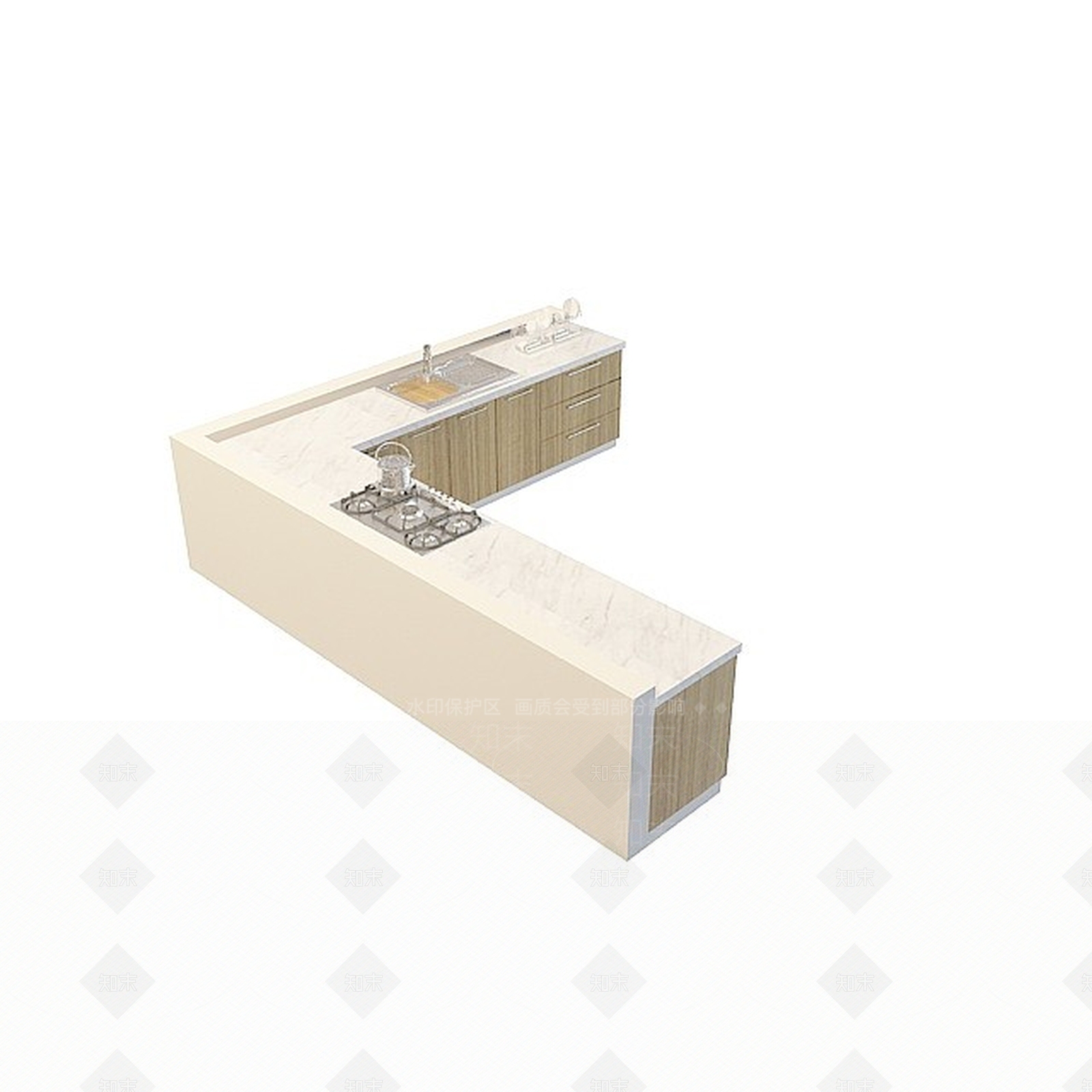 现代简约现代橱柜3D模型下载【ID:1196732569】