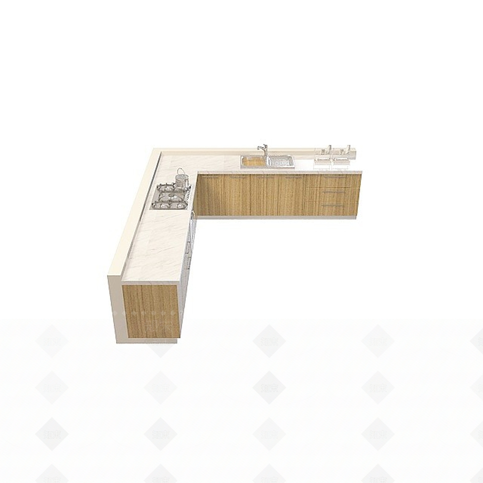 现代简约现代橱柜3D模型下载【ID:1196732569】