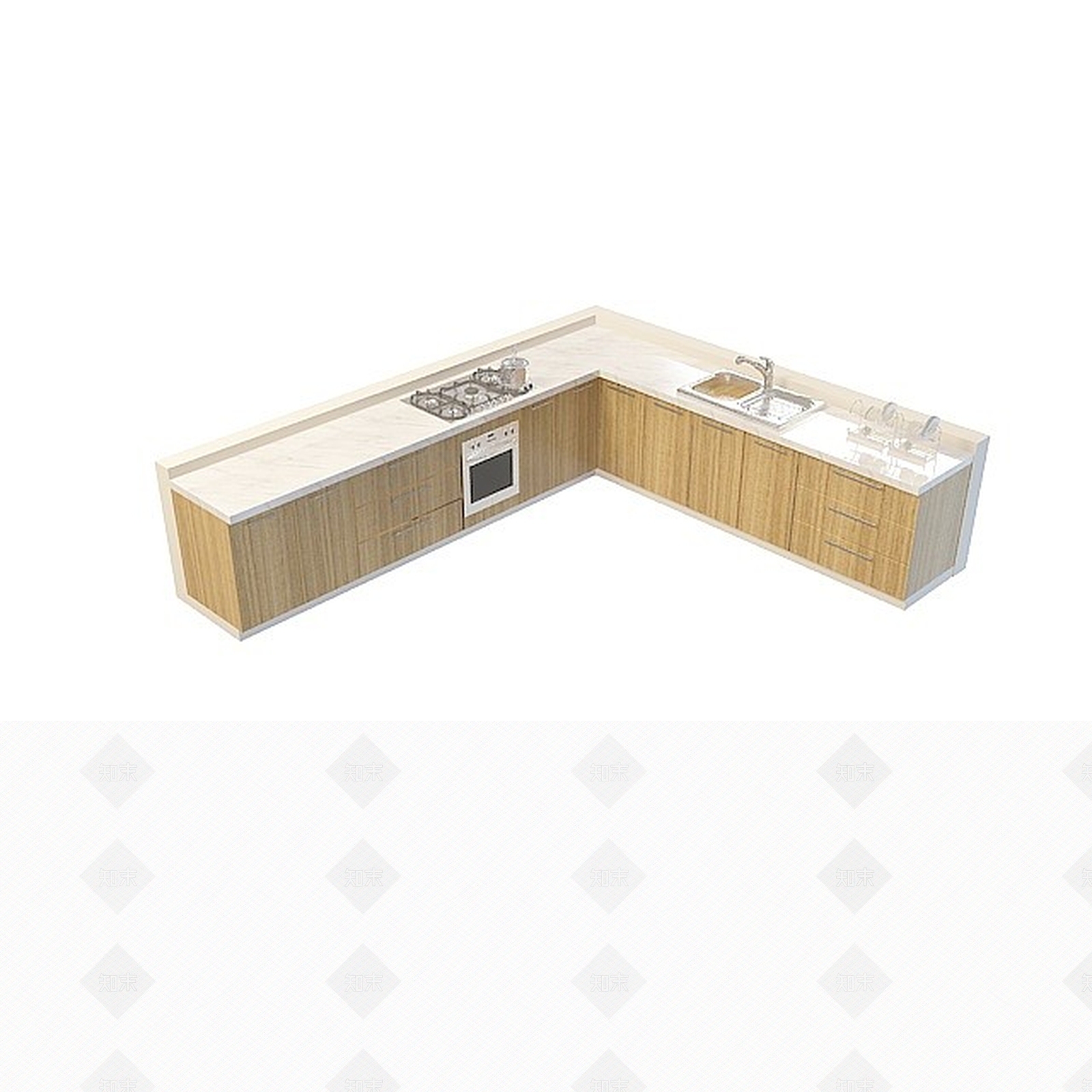 现代简约现代橱柜3D模型下载【ID:1196732569】