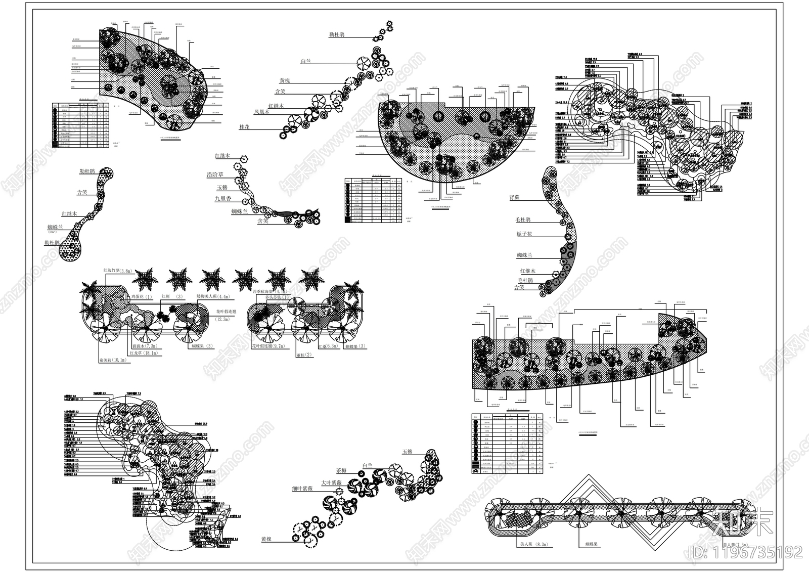 现代微地形图库cad施工图下载【ID:1196735192】