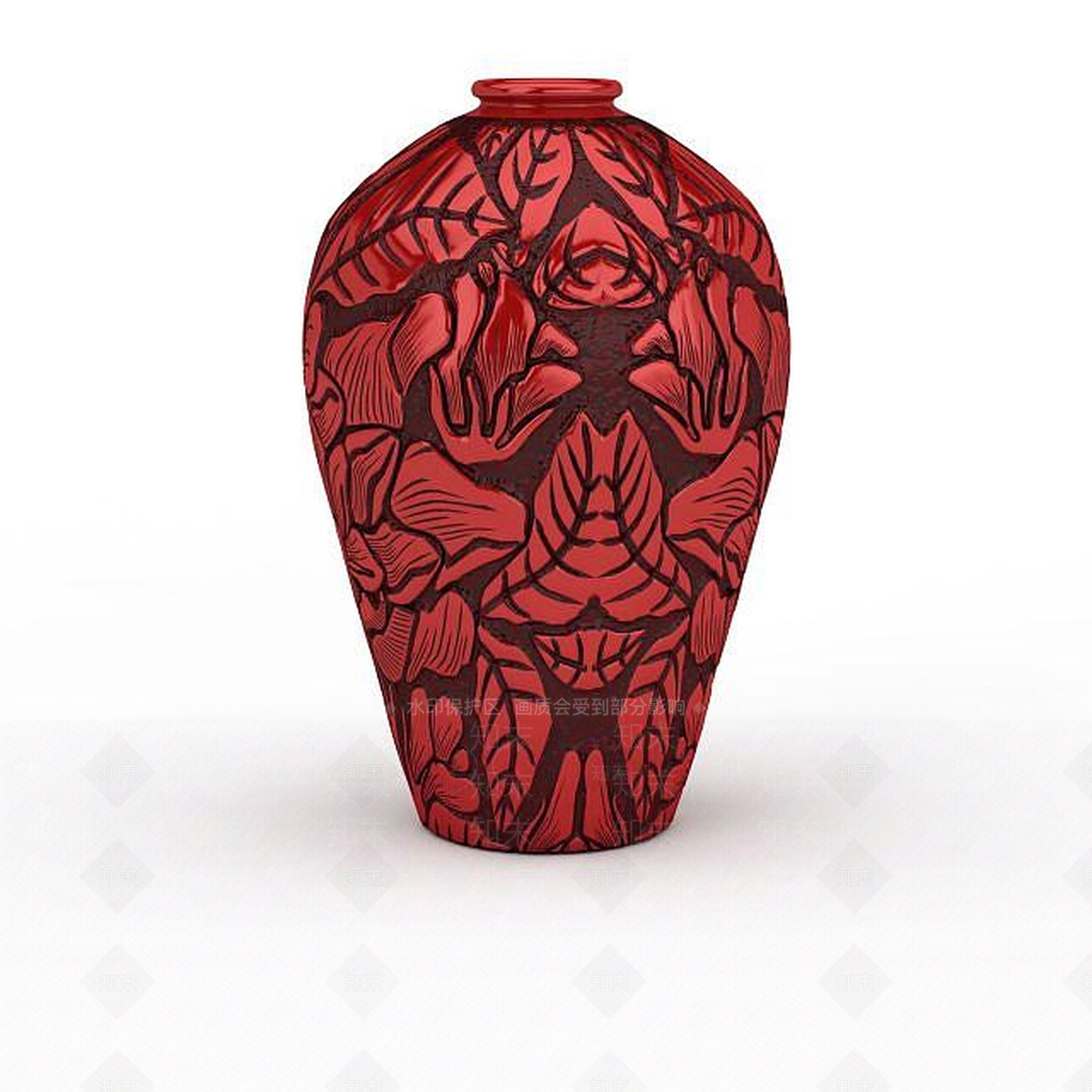 现代红色花瓶3D模型下载【ID:1196735110】