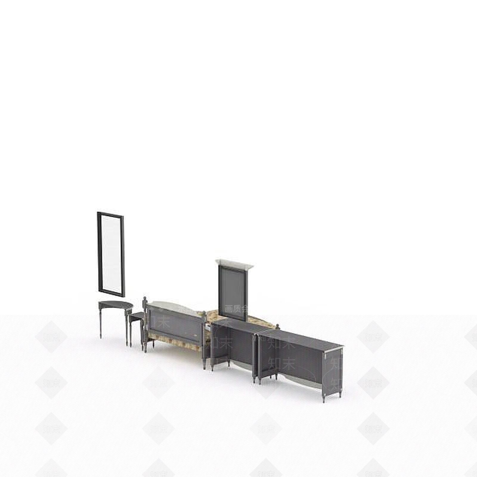 现代简约风格卧室3D模型下载【ID:1196735598】
