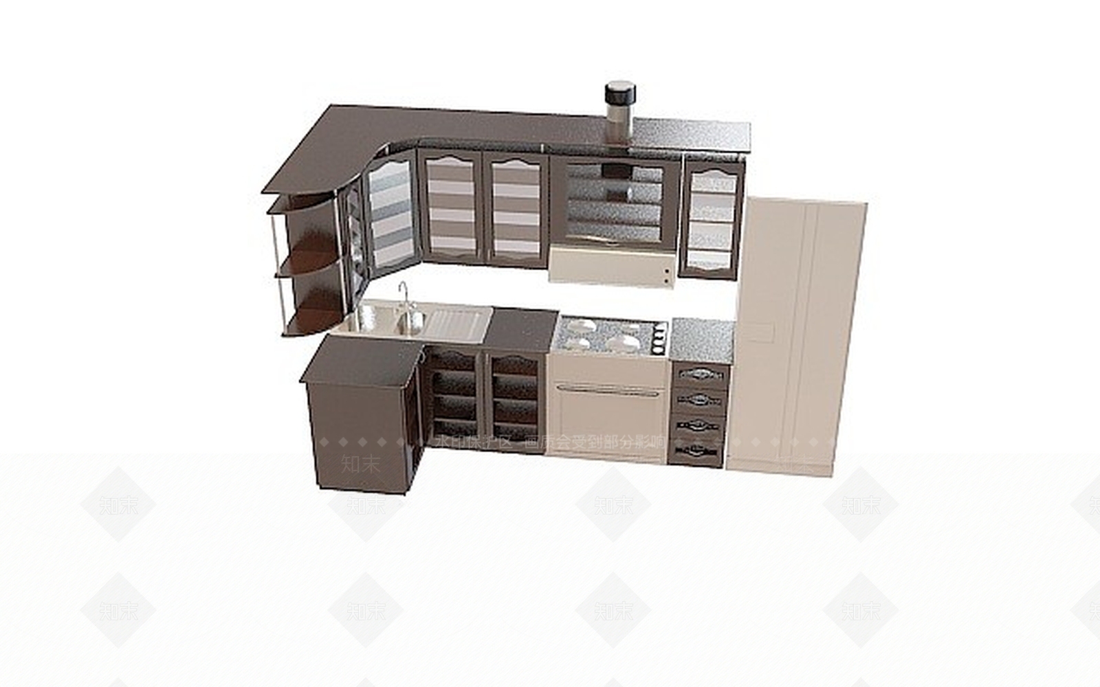 现代古典橱柜3D模型下载【ID:1196735709】