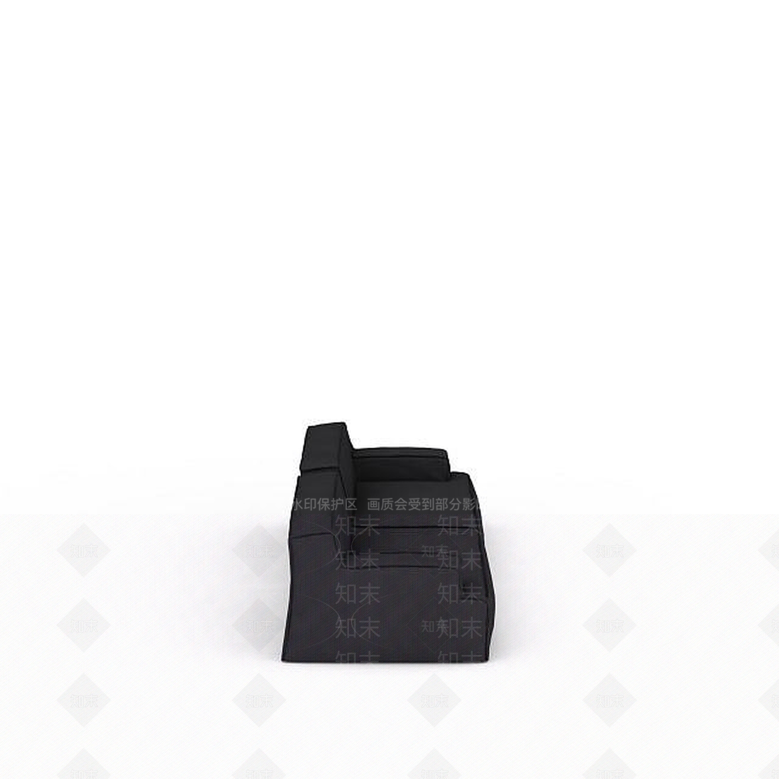 现代黑色双人沙发3D模型下载【ID:1196736053】